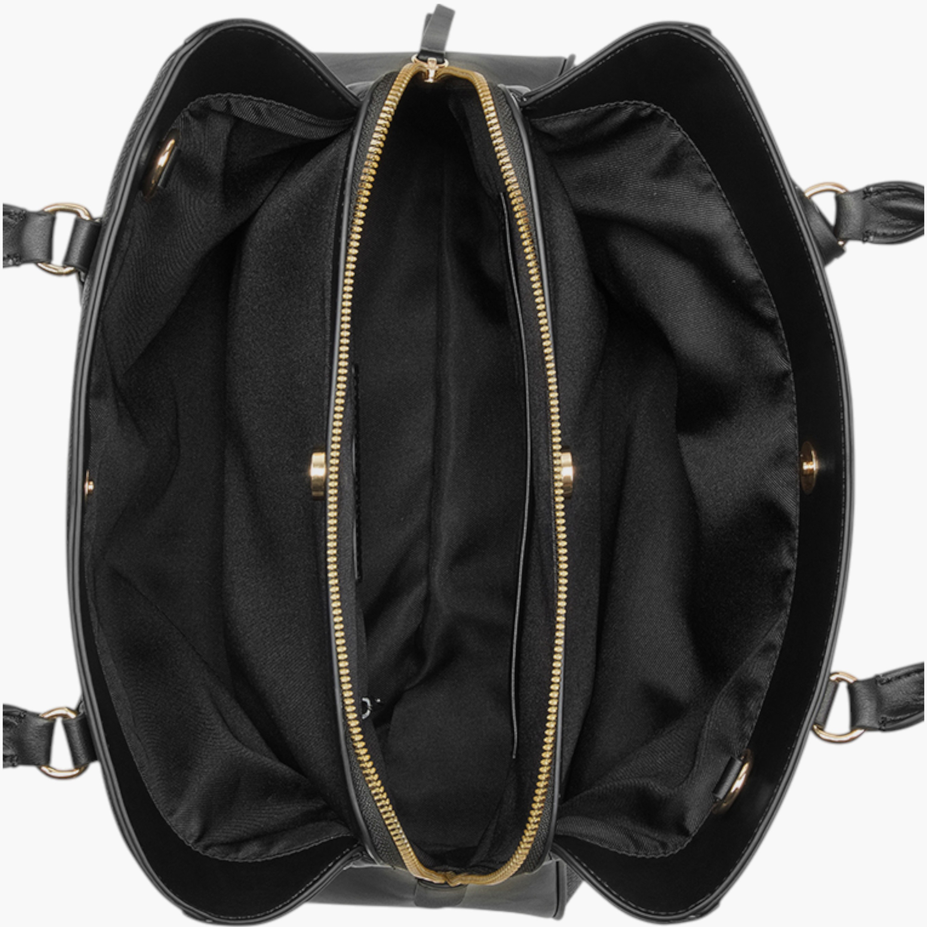شنطة توتي سادة بحزام قابل للفصل وسحاب إغلاق من ناين ويست-women-bagsandwallets-handbags-image-4