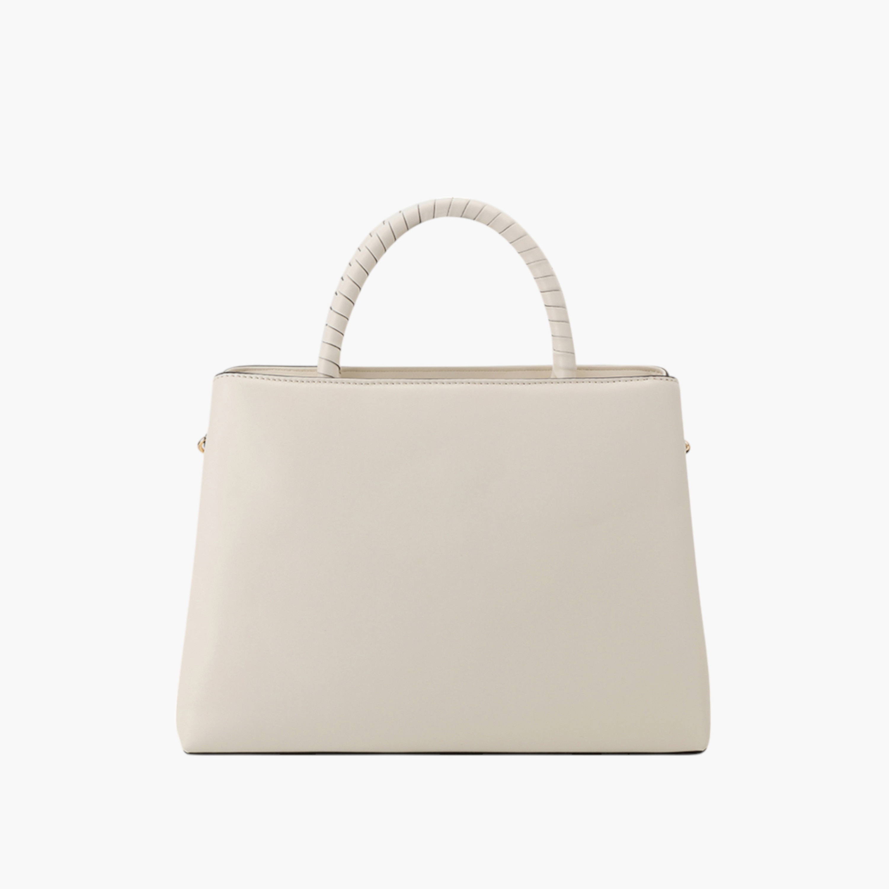 شنطة توتي بارزة الملمس بمقابض مضفّرة مزدوجة وسحّاب إغلاق من ناين ويست-women-bagsandwallets-handbags-image-3