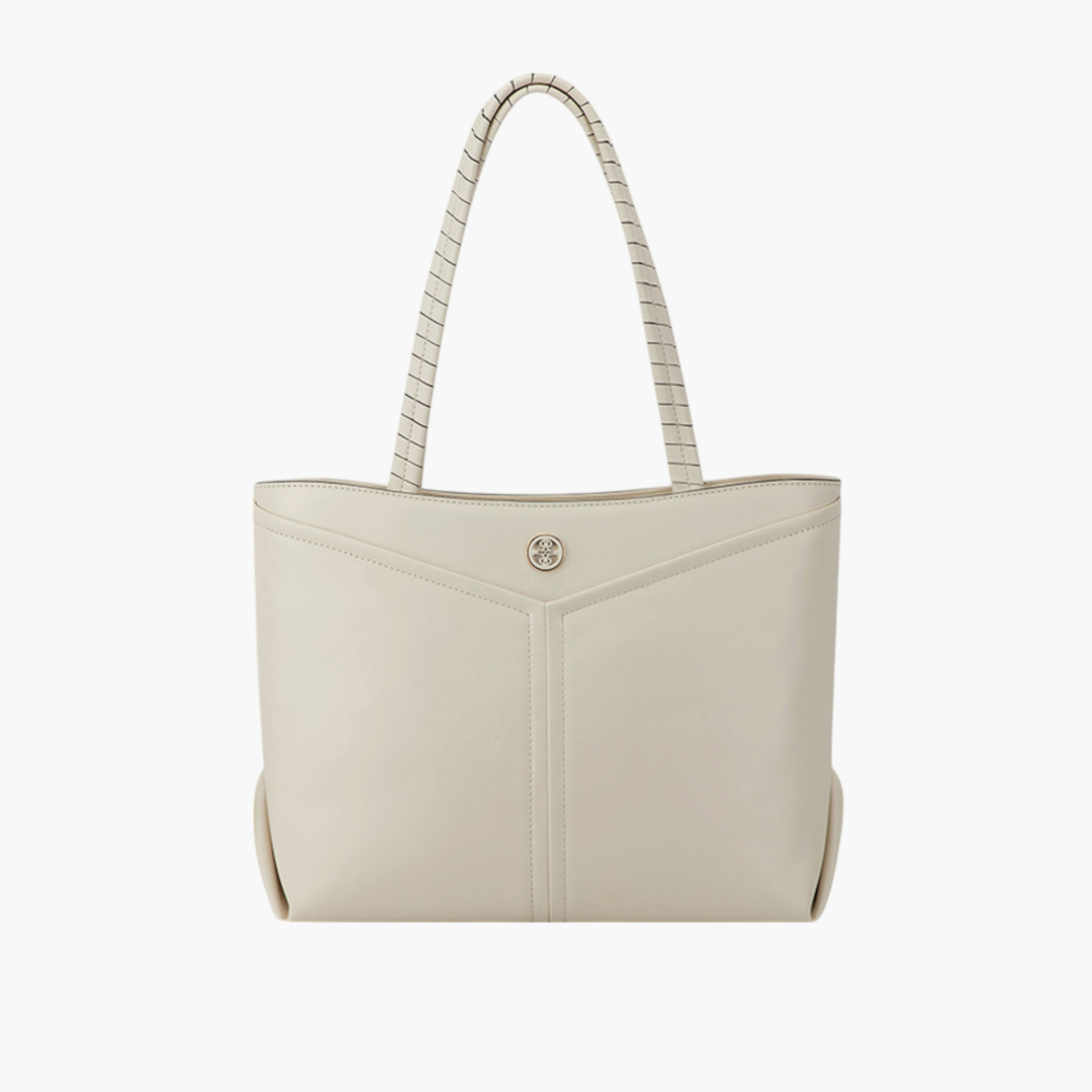 Nine West Solid Tote Bag with Double Braided Handle and Zip Closure-women-bagsandwallets-handbags-image-1