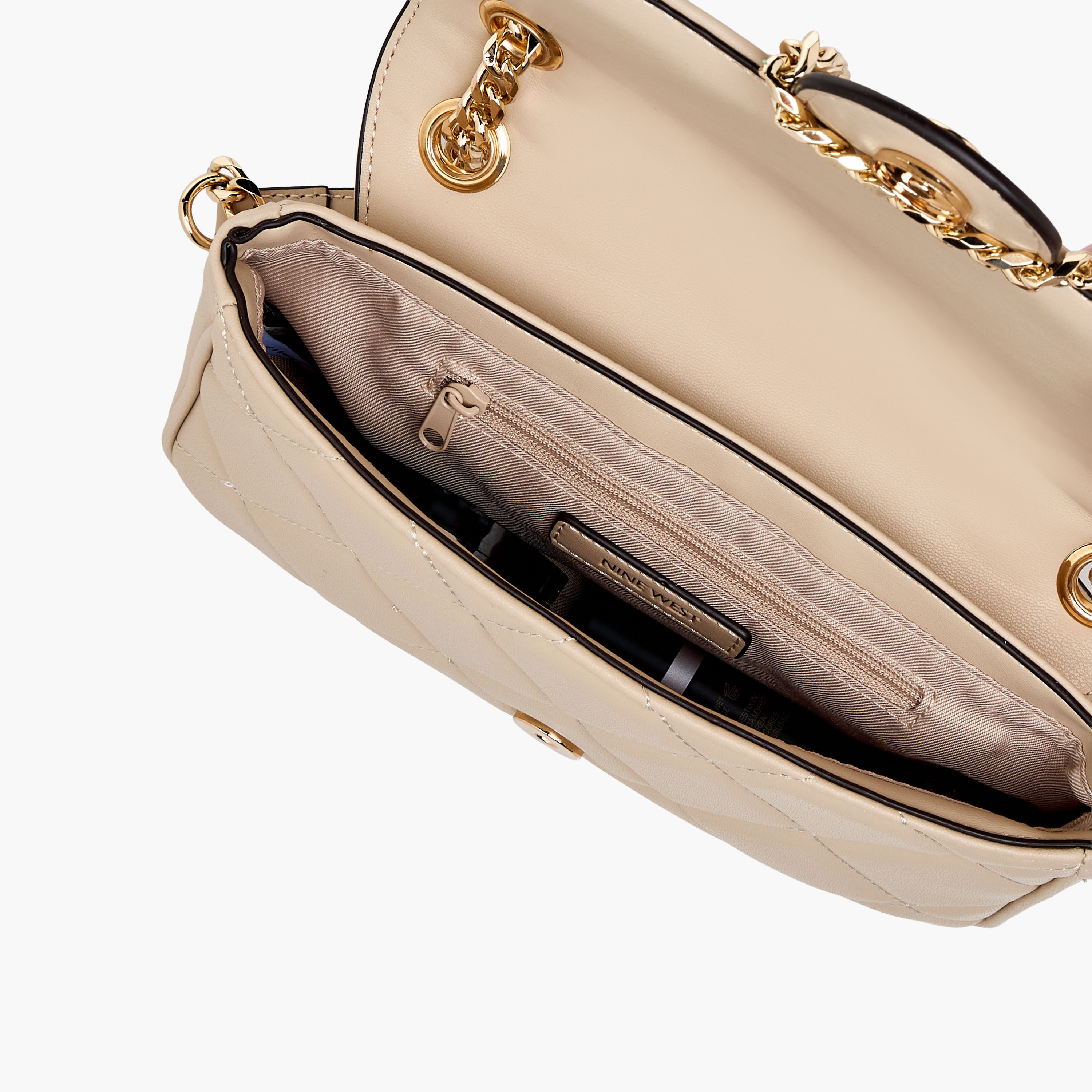 شنطة كروس مبطنة  بسلسلة حمل وزر إغلاق من ناين ويست-women-bagsandwallets-handbags-image-8