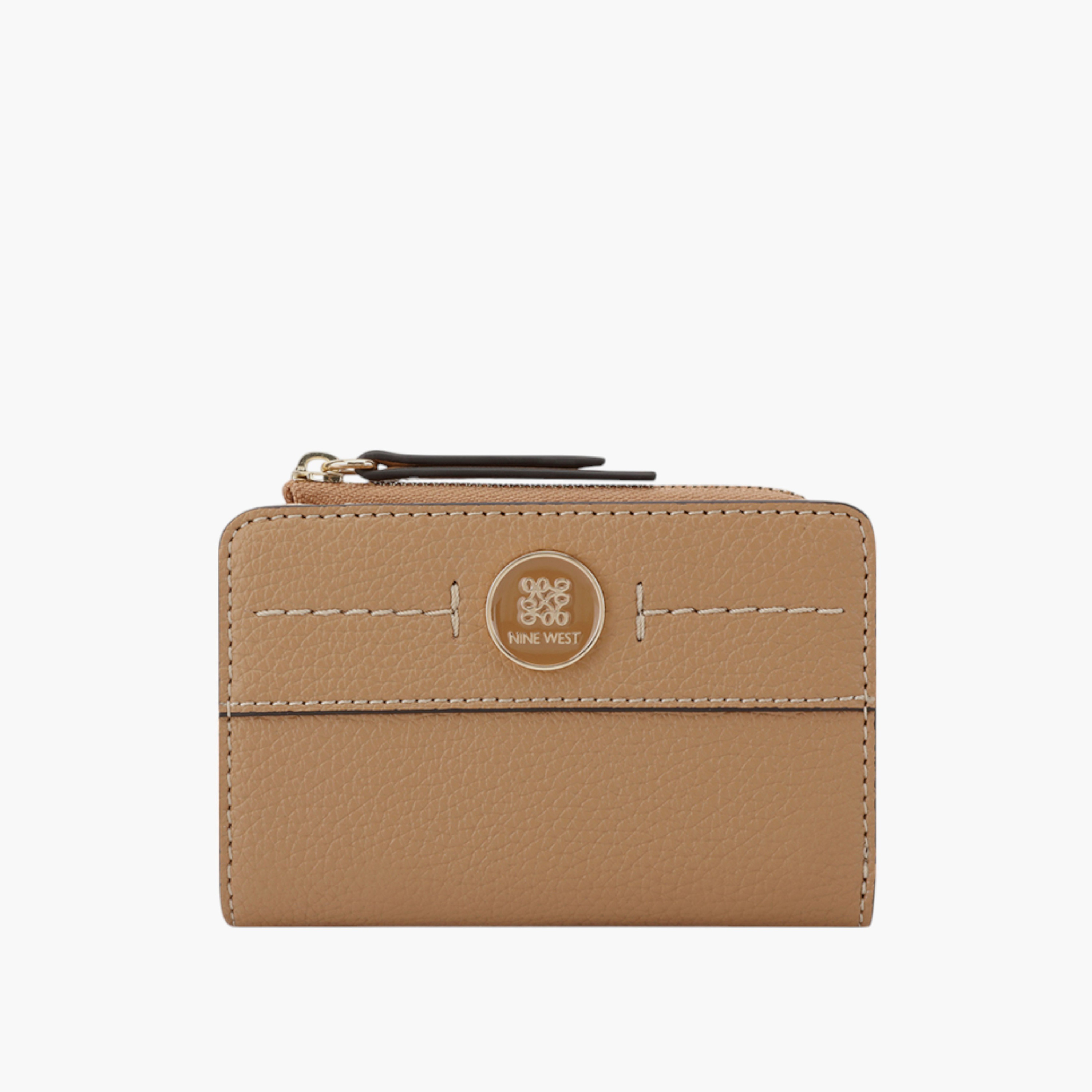 محفظة سادة بسحاب إغلاق من ناين ويست-women-bagsandwallets-wallets-image-1