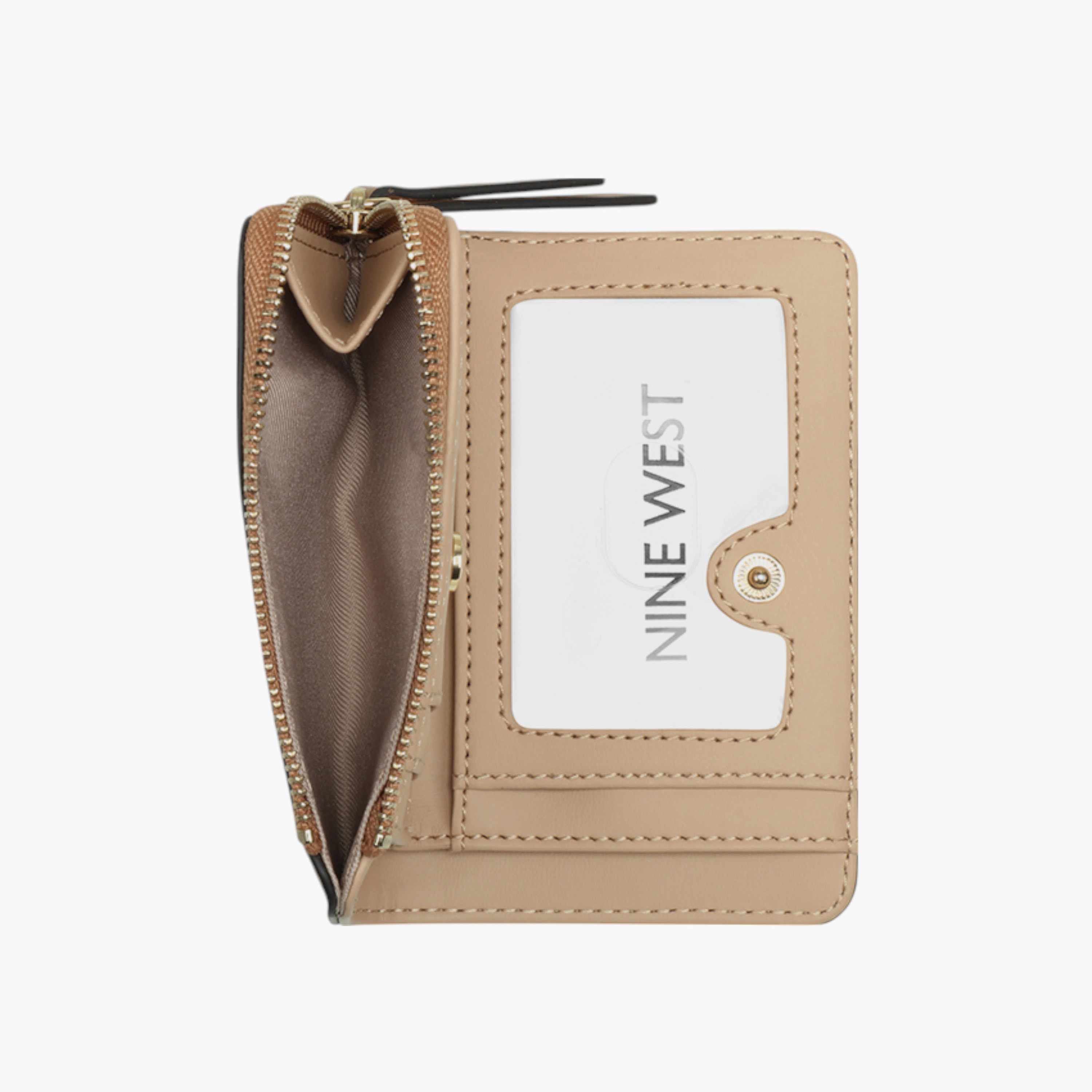 محفظة سادة بسحاب إغلاق من ناين ويست-women-bagsandwallets-wallets-image-4