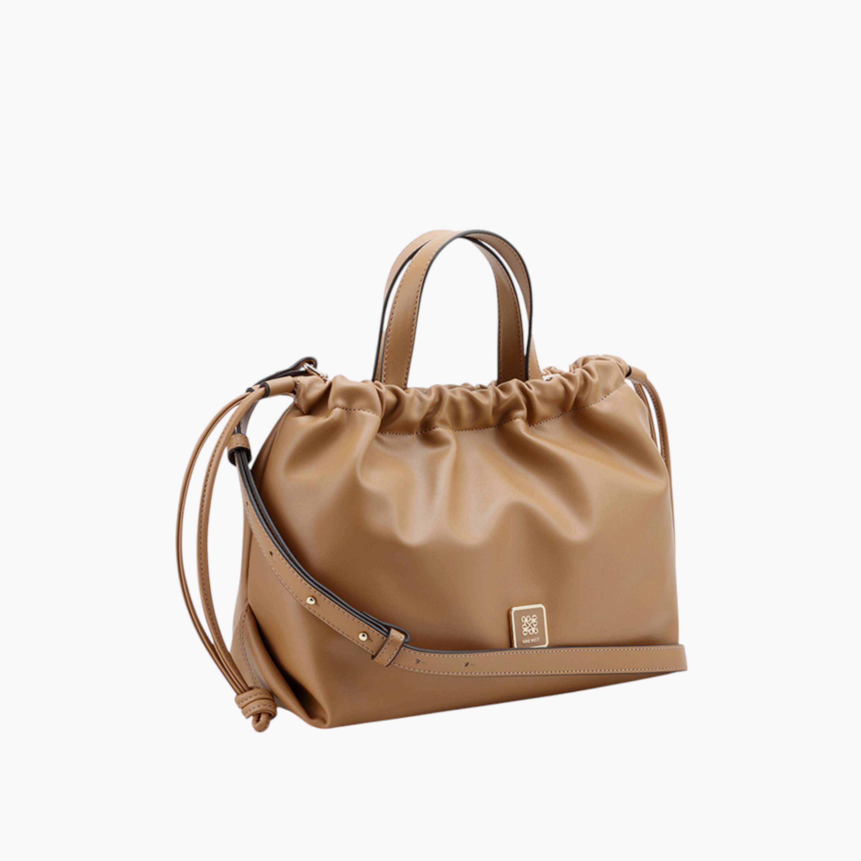 Nine West Solid Bucket Bag with Double Handle and Button Closure-women-bagsandwallets-handbags-image-2