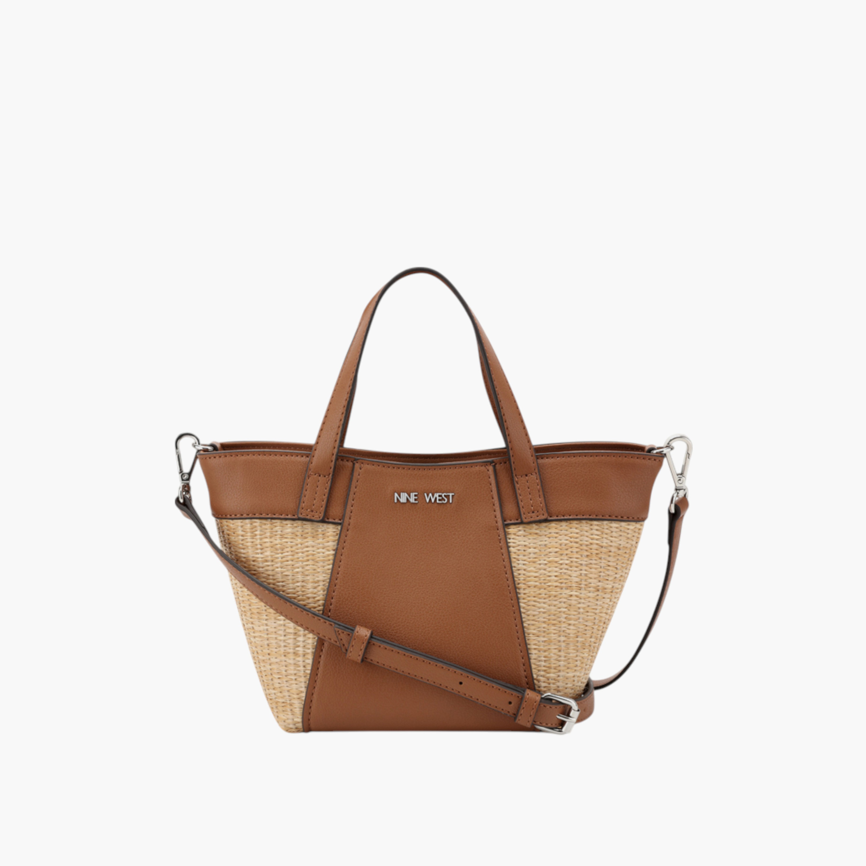 شنطة توتي متعددة التصاميم بحزام قابل للفصل وزر إغلاق من ناين ويست-women-bagsandwallets-handbags-image-1
