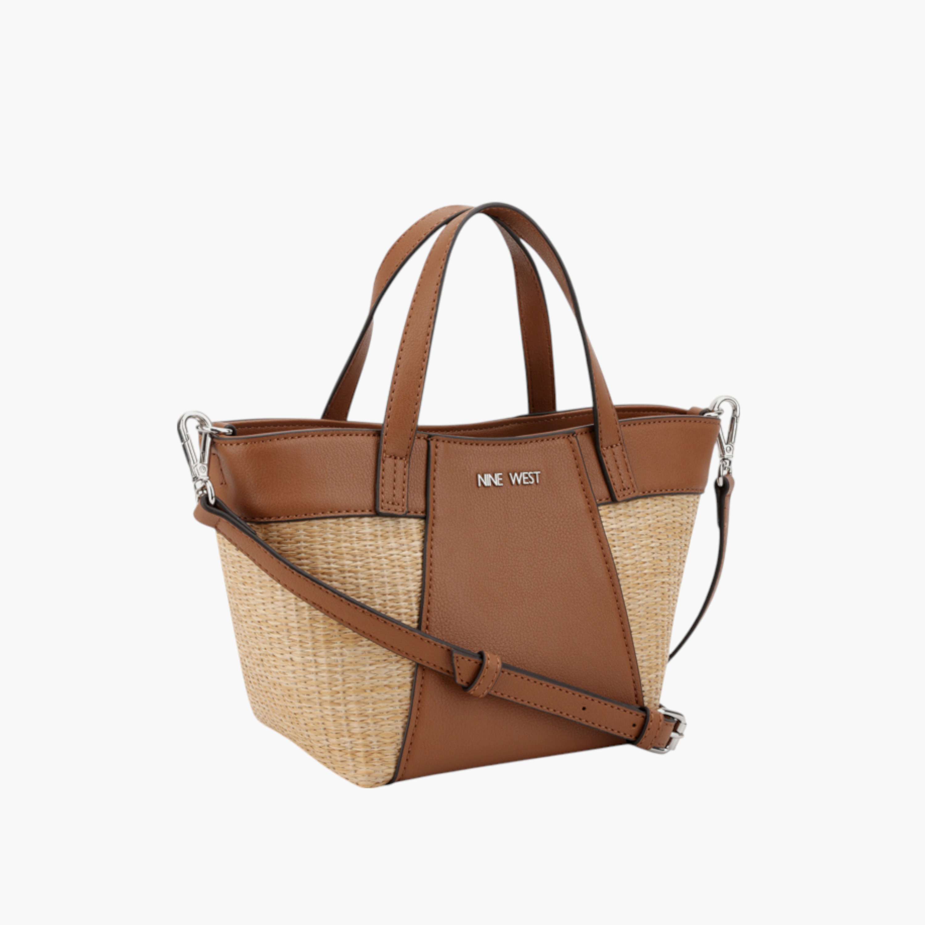 شنطة توتي متعددة التصاميم بحزام قابل للفصل وزر إغلاق من ناين ويست-women-bagsandwallets-handbags-image-2