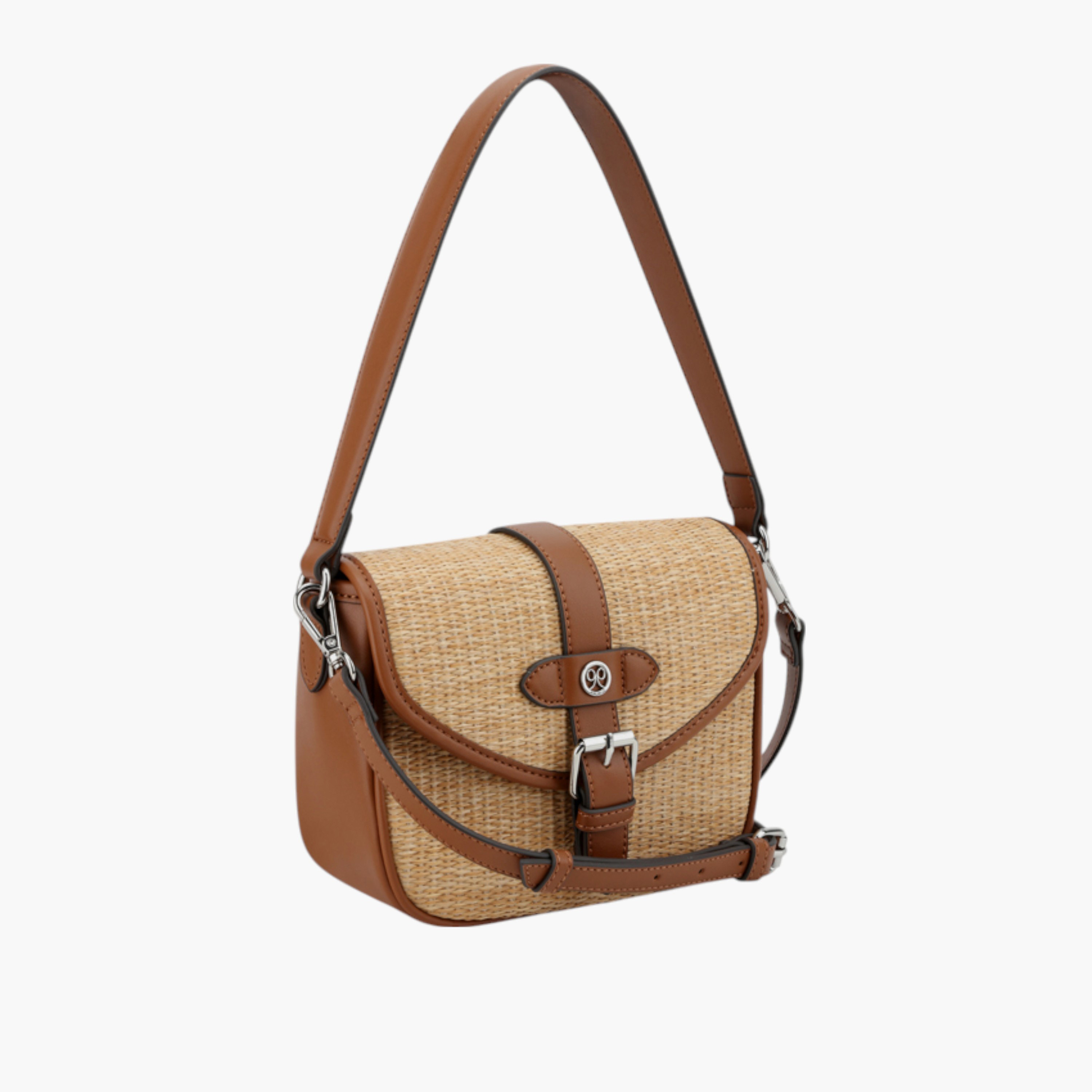 Nine West Textured Crossbody Bag with Button Closure-women-bagsandwallets-handbags-image-2