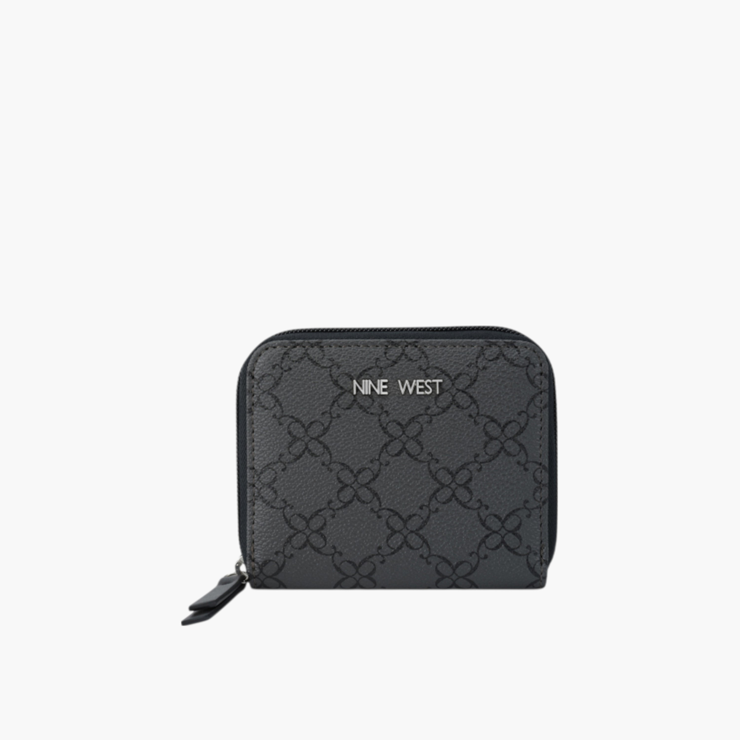 محفظة بطبعات مع سحاب إغلاق دائري من ناين ويست-women-bagsandwallets-wallets-image-1