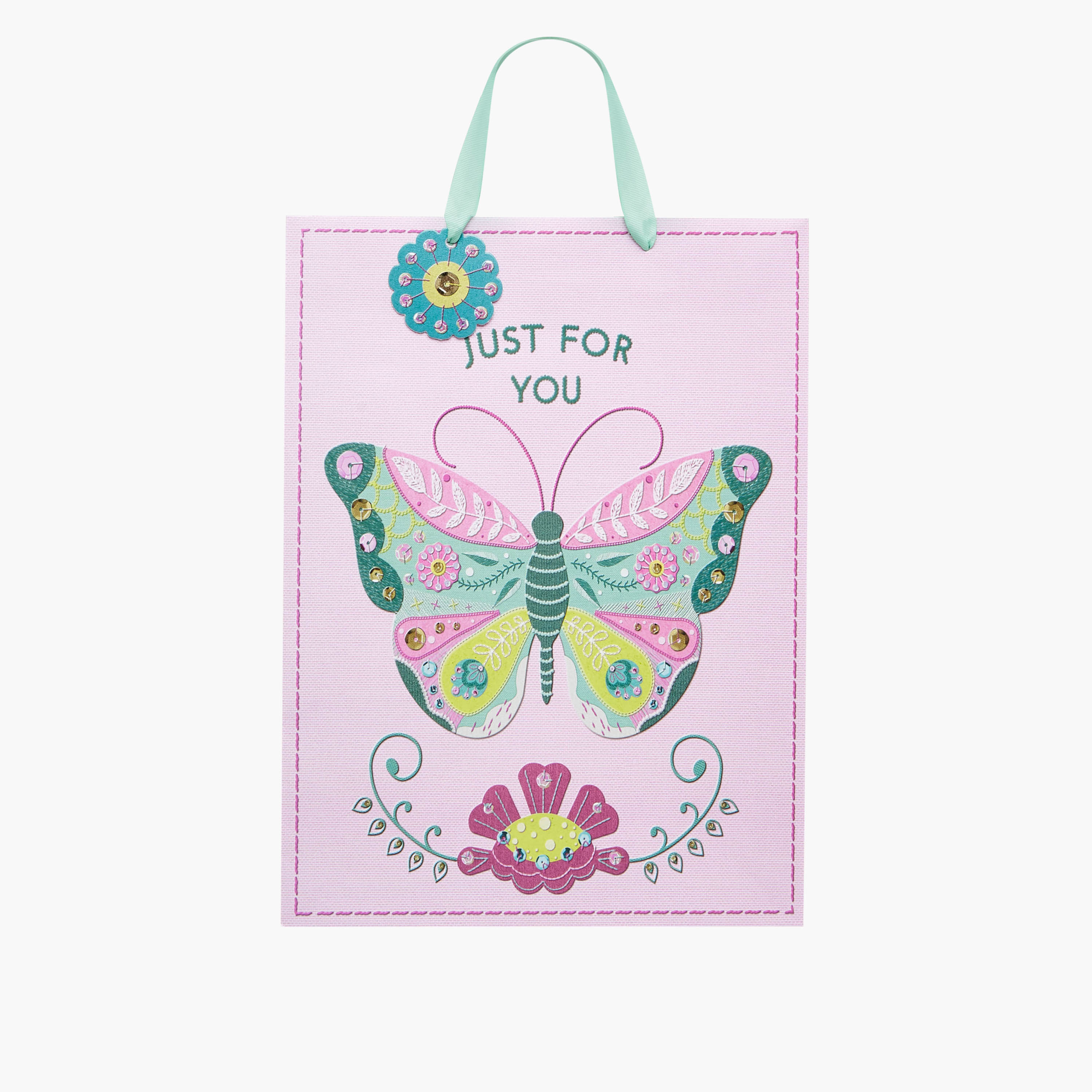 Just For You Print Paper Gift Bag with Handle - 31x12x42 cms-household-giftingaccessories-giftings-image-1