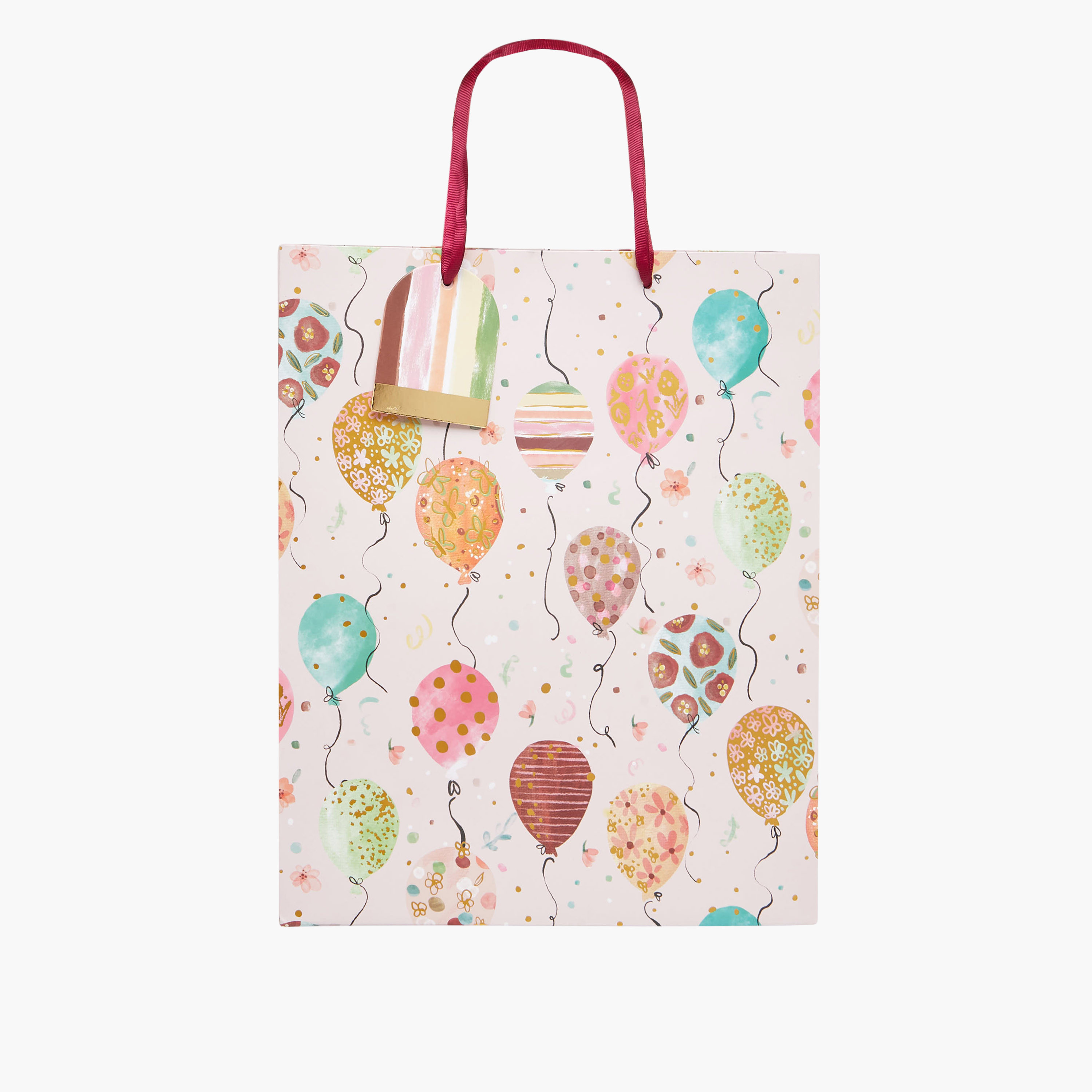 Balloon Print Paper Gift Bag with Handles - 26x12x32 cm-household-giftingaccessories-giftings-image-1