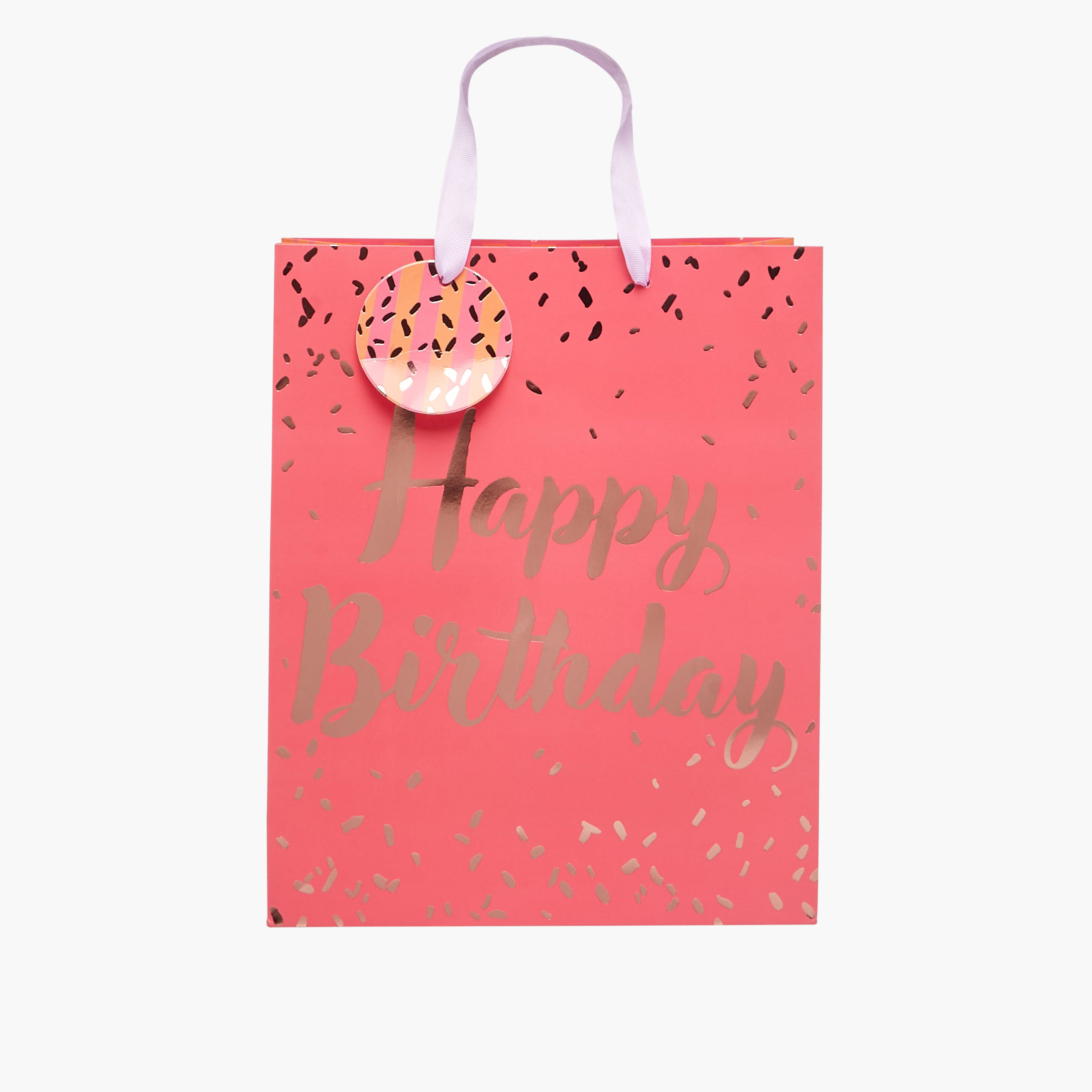Happy Birthday Print Paper Gift Bag with Tag -  31x12x42 cms-household-giftingaccessories-giftings-image-1