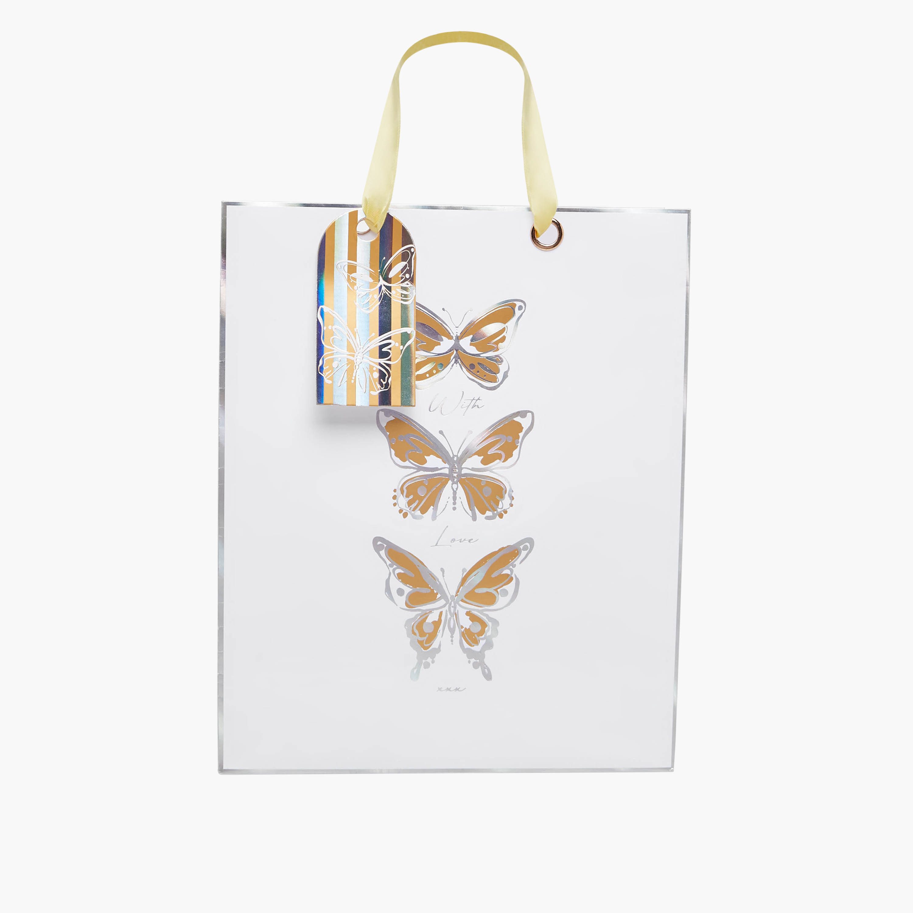 Butterfly Print Paper Gift Bag with Handle - 26x12x32 cms-household-giftingaccessories-giftings-image-1