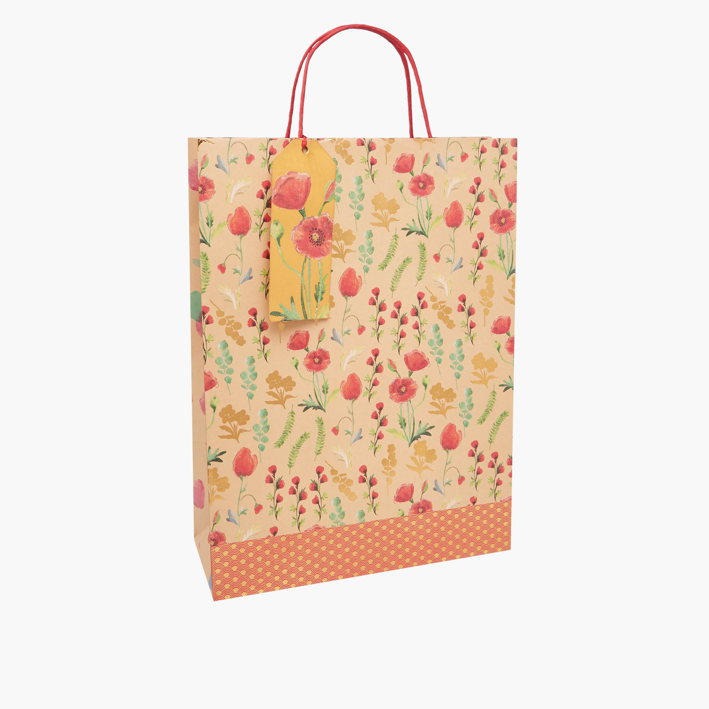 Floral Print Gift Bag with Handles-household-giftingaccessories-giftings-image-2