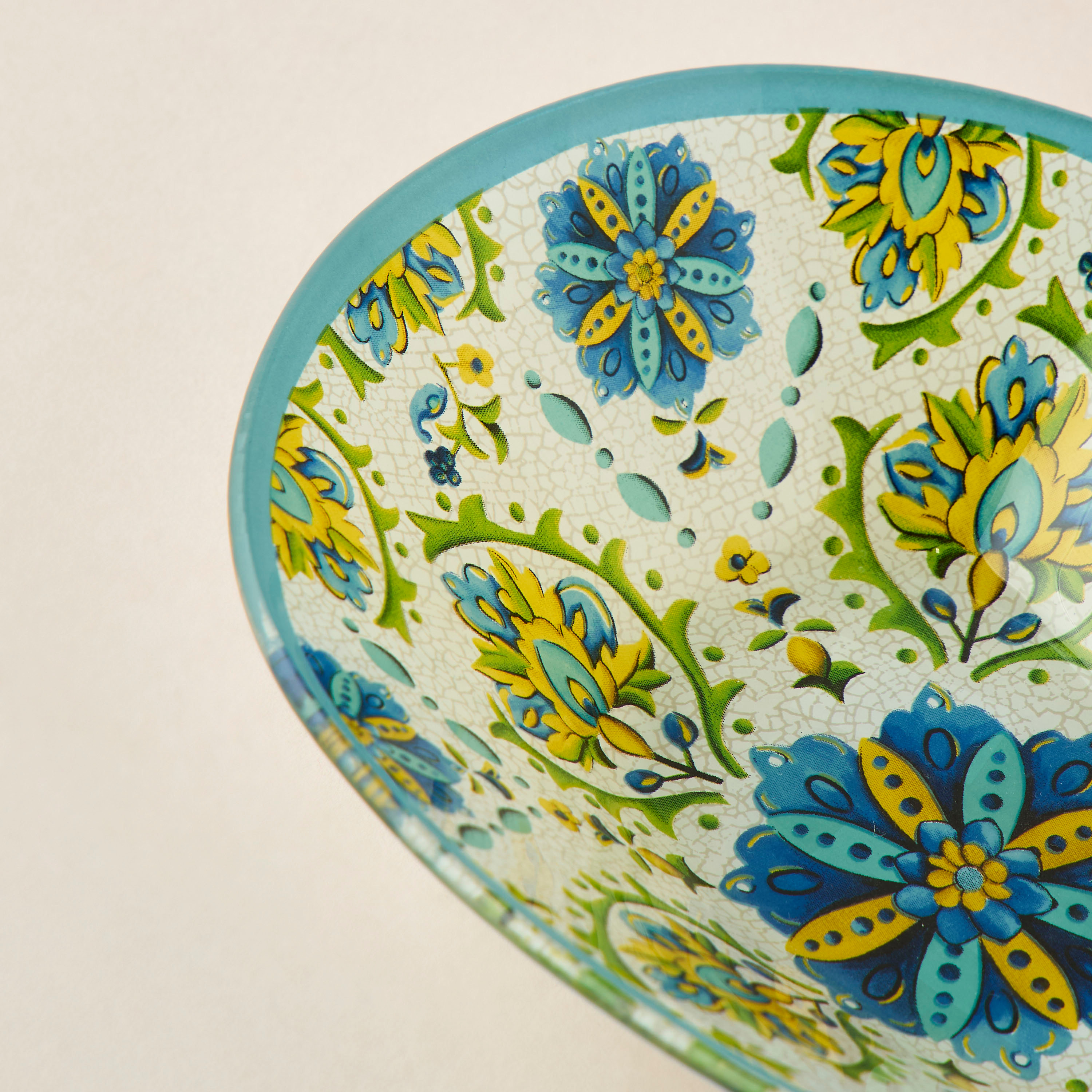 Lumira Printed Glass Serving Bowl - 14x20x4 cms-household-dining-dinnerware-bowls-image-3