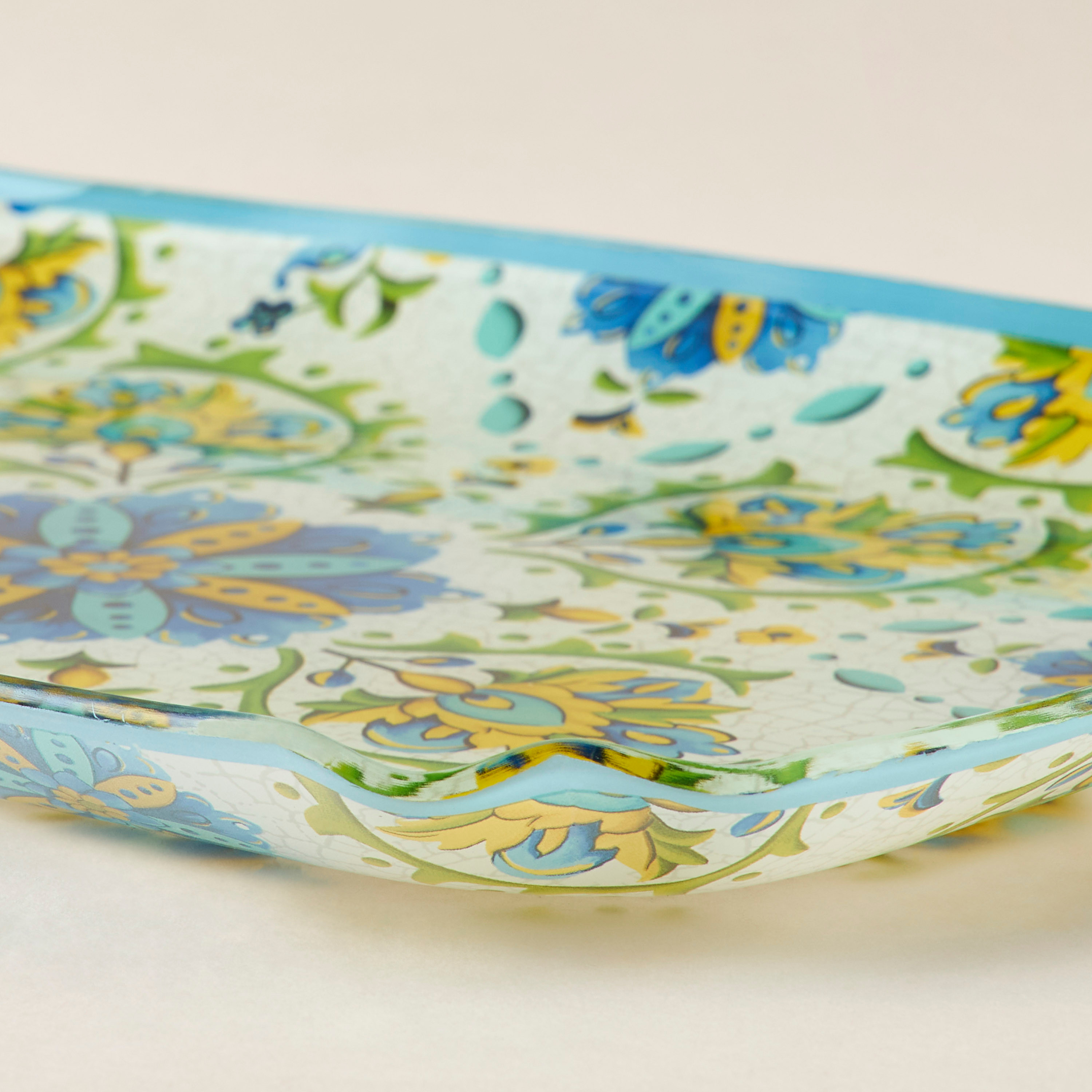 Lumira Printed Glass Serving Platter - 29x19 cms-household-dining-serveware-servingplatters-image-4
