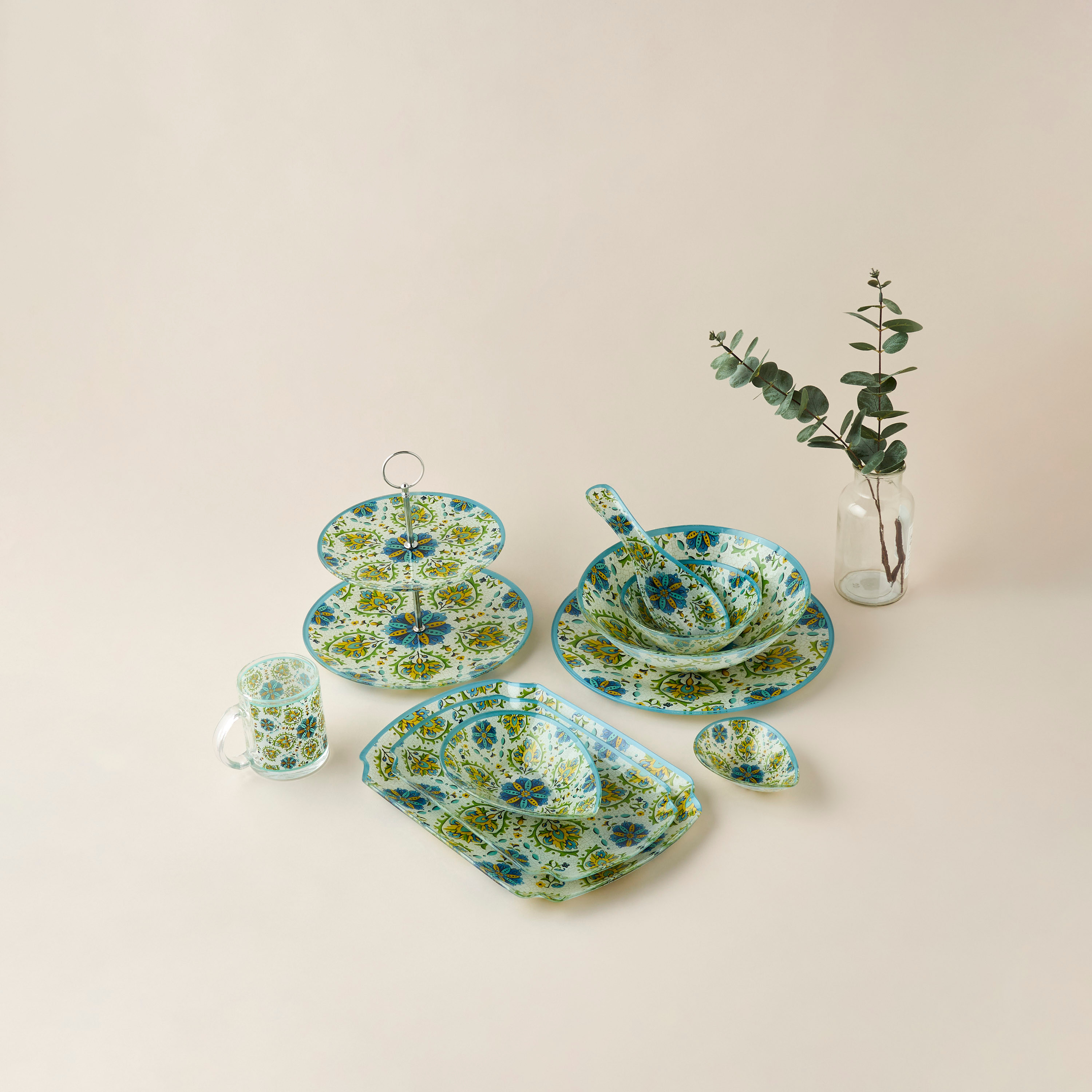 Lumira Printed Glass Serving Bowl - 15 cms-household-dining-dinnerware-bowls-image-5