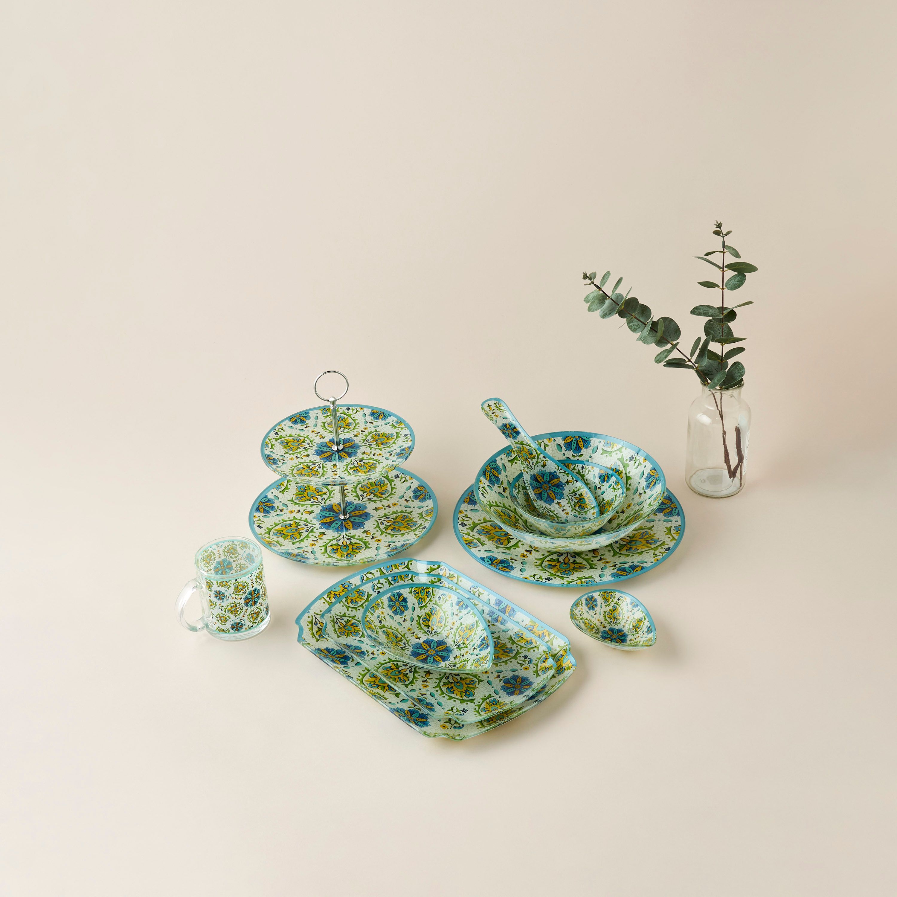 Lumira Printed Glass Serving Platter - 33x23 cms-household-dining-serveware-servingplatters-image-5