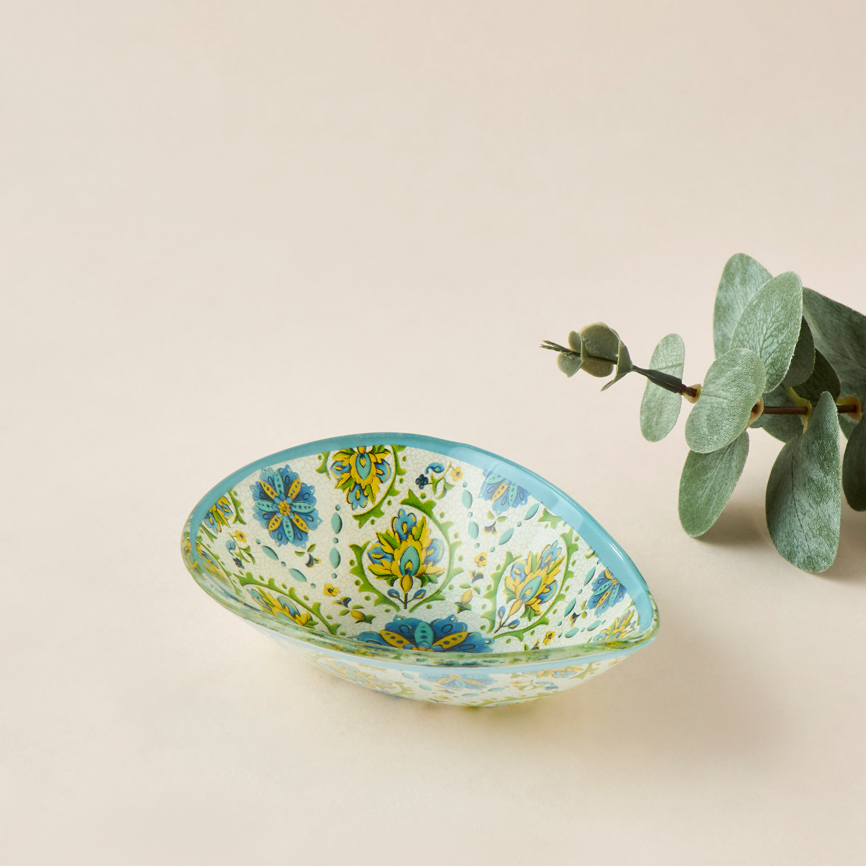 وعاء تقديم زجاج بطبعات من لوميرا - 13x9x4 سم-household-dining-dinnerware-bowls-image-1