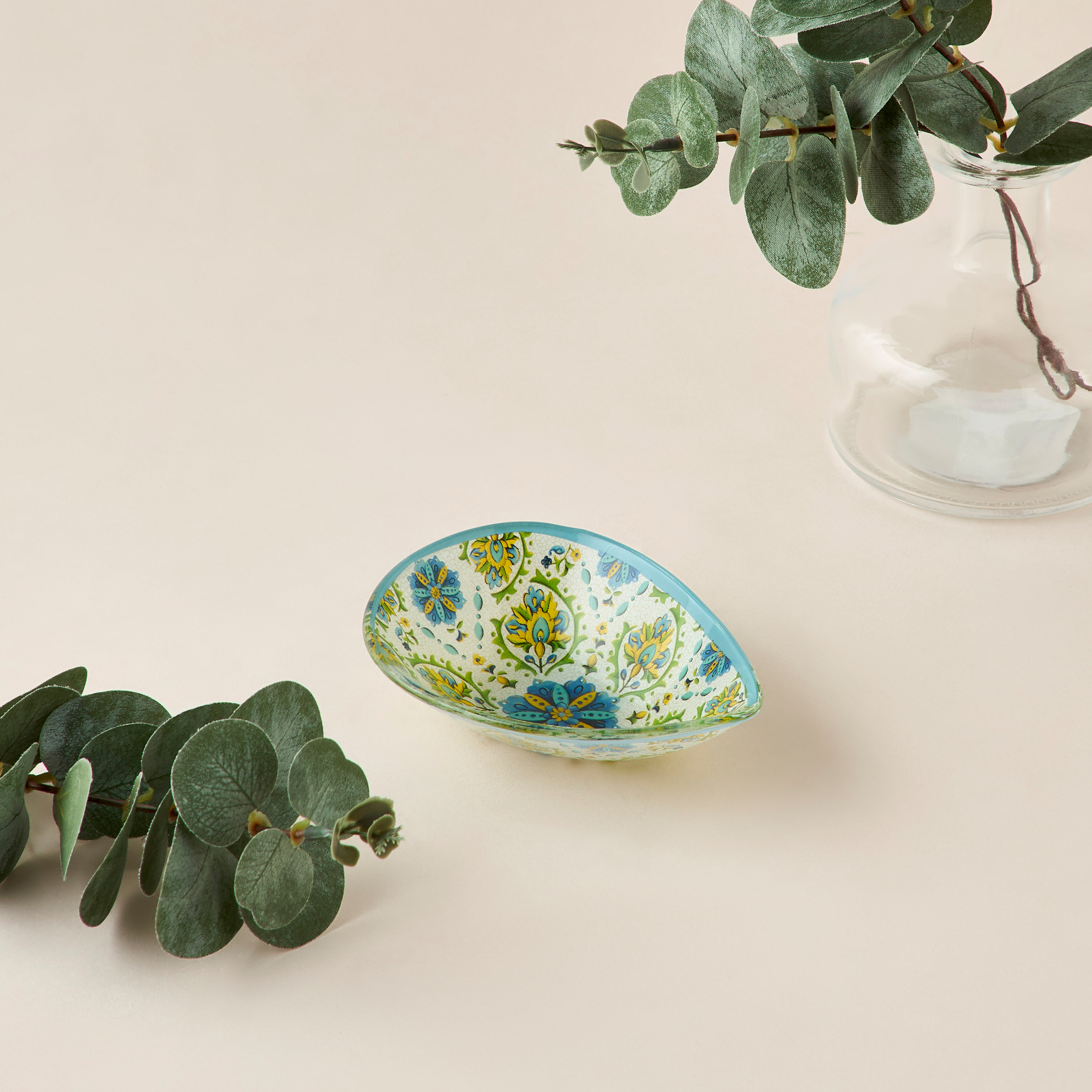وعاء تقديم زجاج بطبعات من لوميرا - 13x9x4 سم-household-dining-dinnerware-bowls-image-2