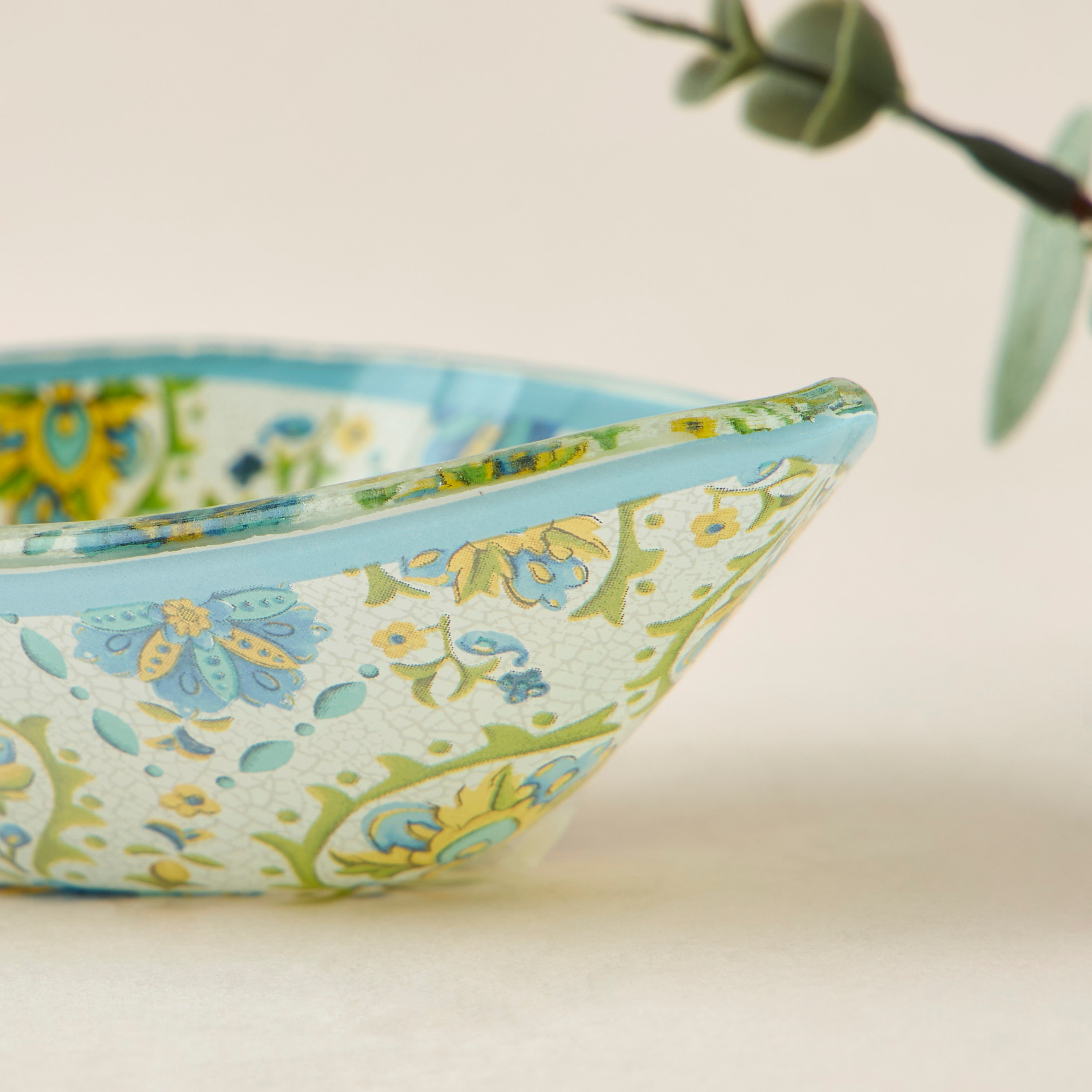 وعاء تقديم زجاج بطبعات من لوميرا - 13x9x4 سم-household-dining-dinnerware-bowls-image-4