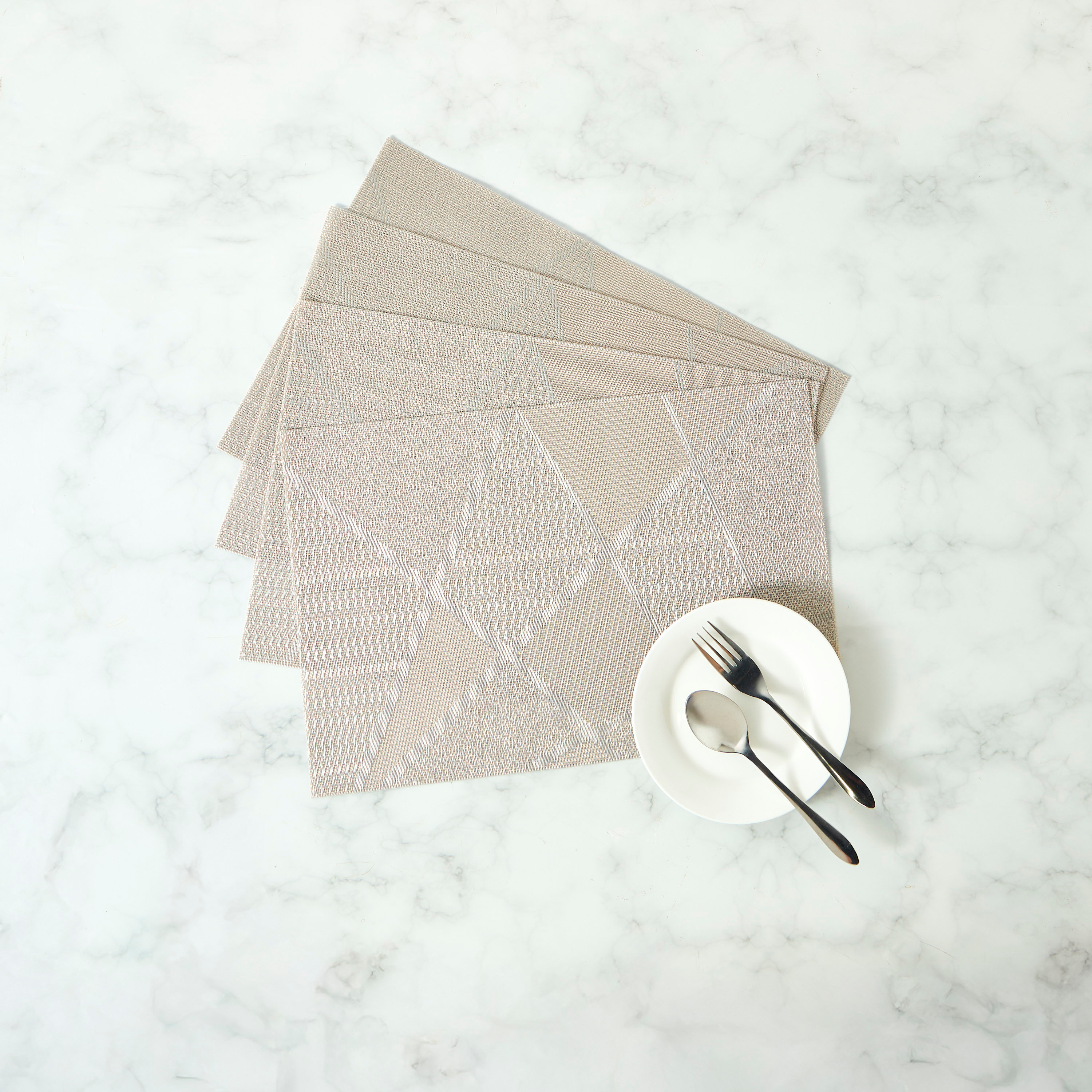 Textured 4-Piece Placemat Set-household-dining-tablelinen-placemats-image-1
