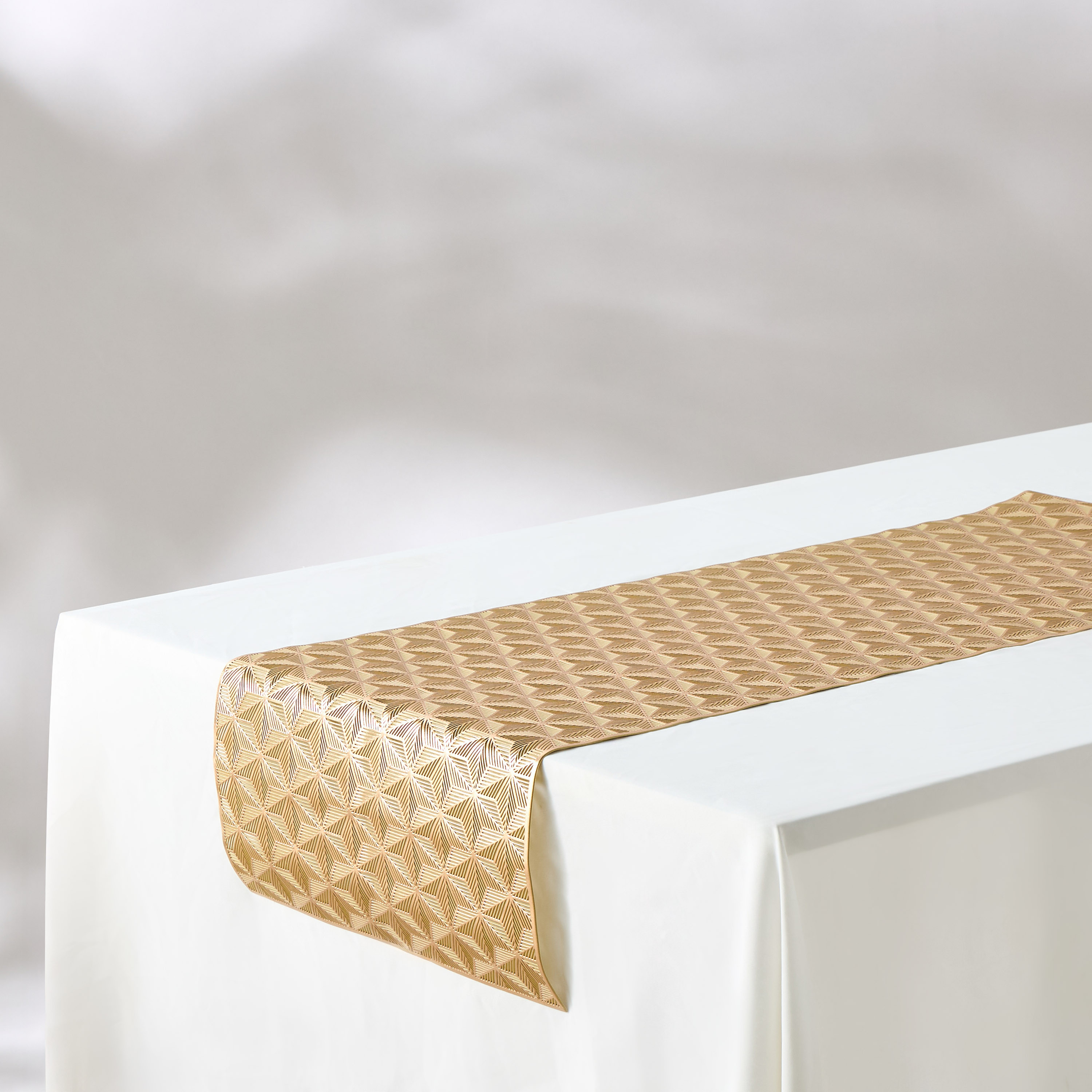 Elan Geometric Print Table Runner - 92x33 cms-household-dining-tablelinen-runnersandtablecovers-image-2