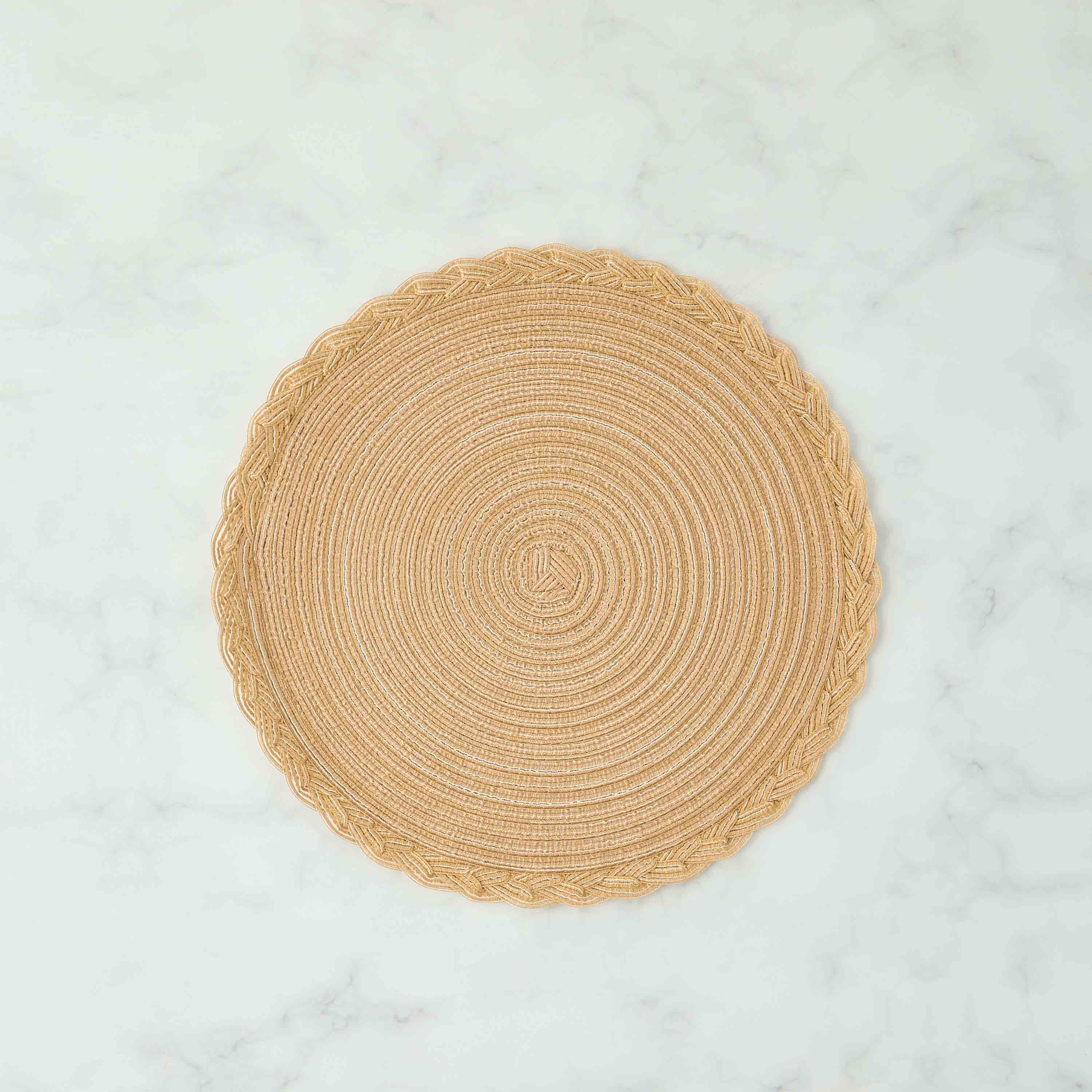 Braided 4-Piece Round Placemat Set - 38 cms-household-dining-tablelinen-placemats-image-3