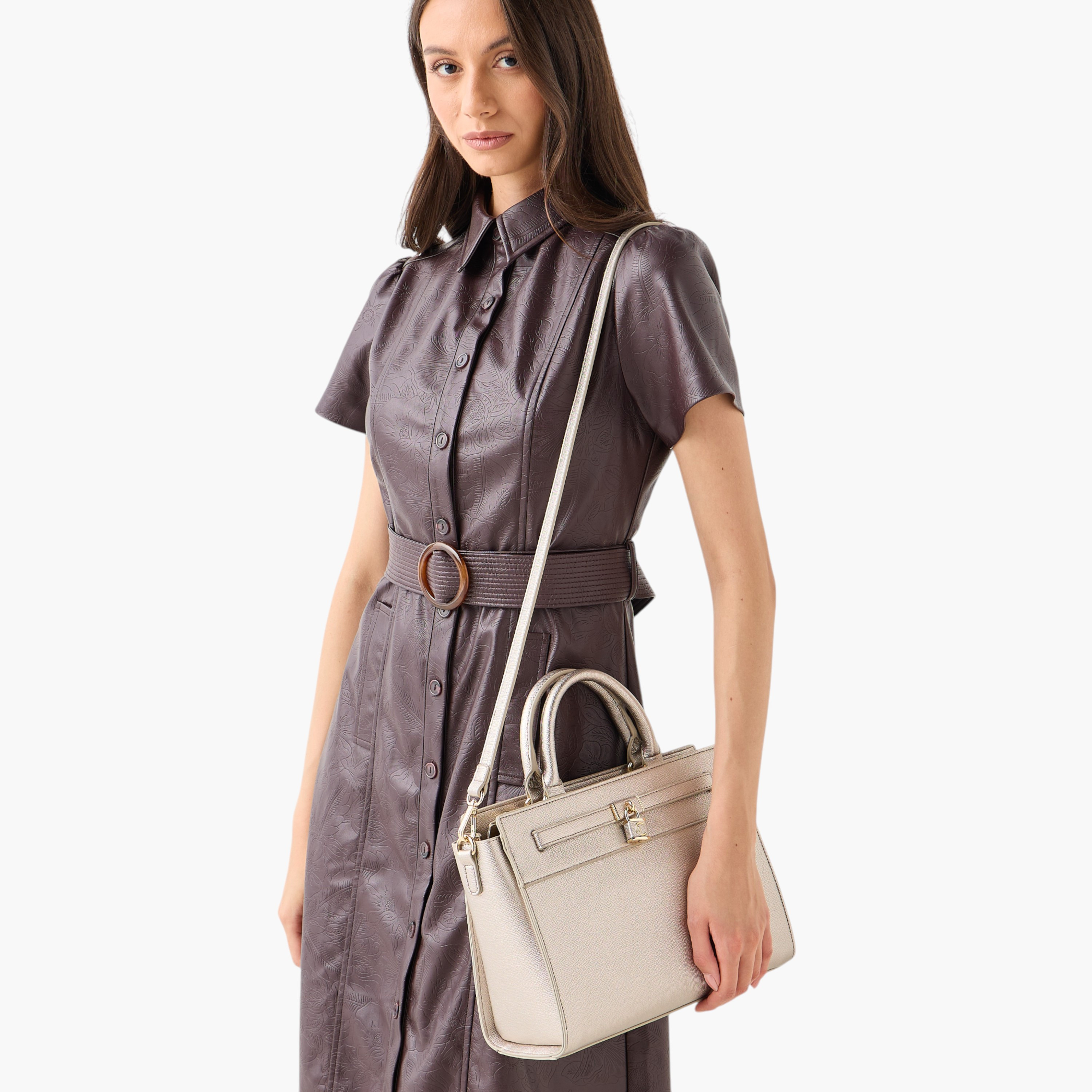 Le Confort Solid Tote Bag with Zip Closure-women-bagsandwallets-handbags-image-8