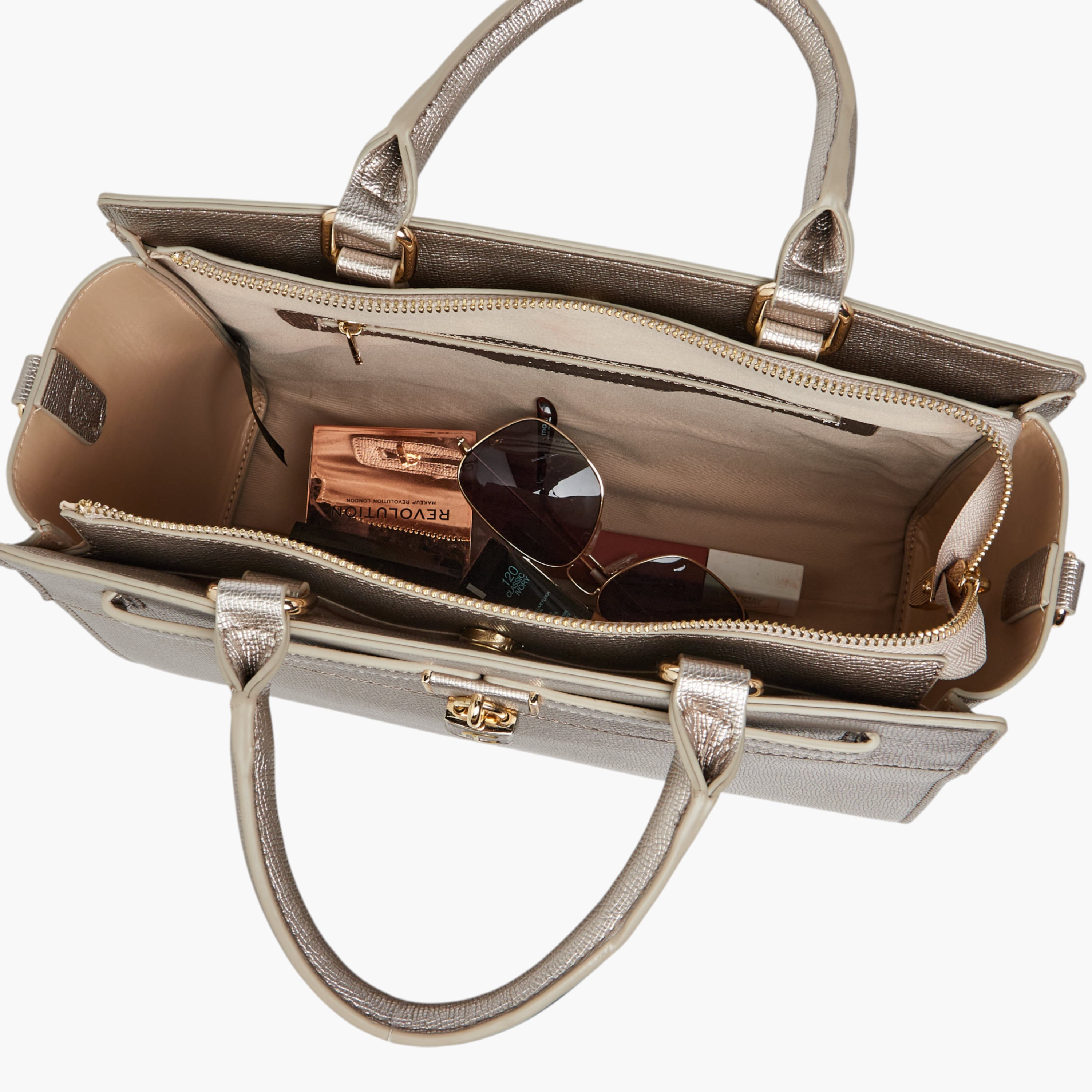 Le Confort Solid Tote Bag with Zip Closure-women-bagsandwallets-handbags-image-9