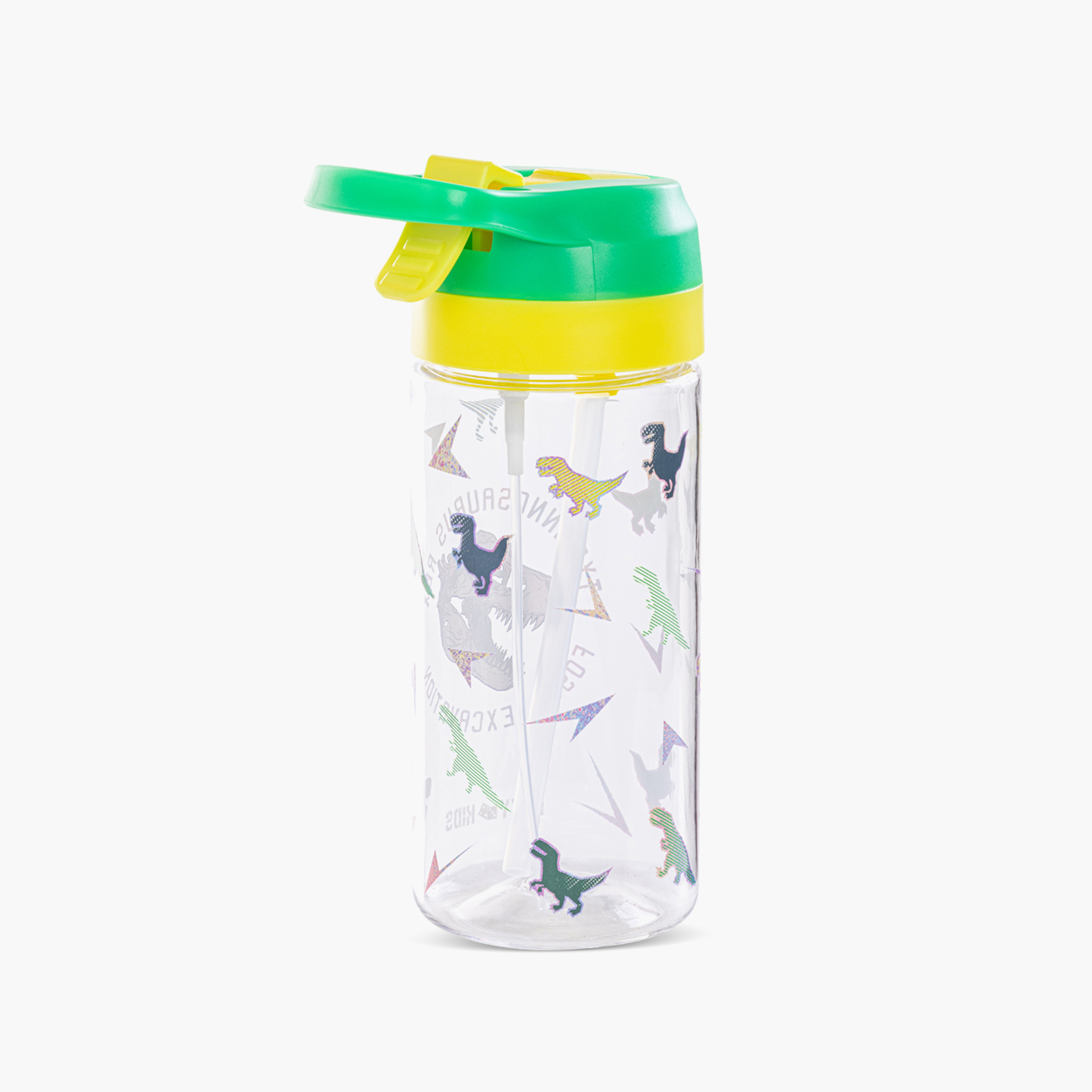 Eazy Kids Dinosaur Print Sipper Water Bottle with Spray Nozzle and Handle - 500 ml-school-waterbottles-image-2