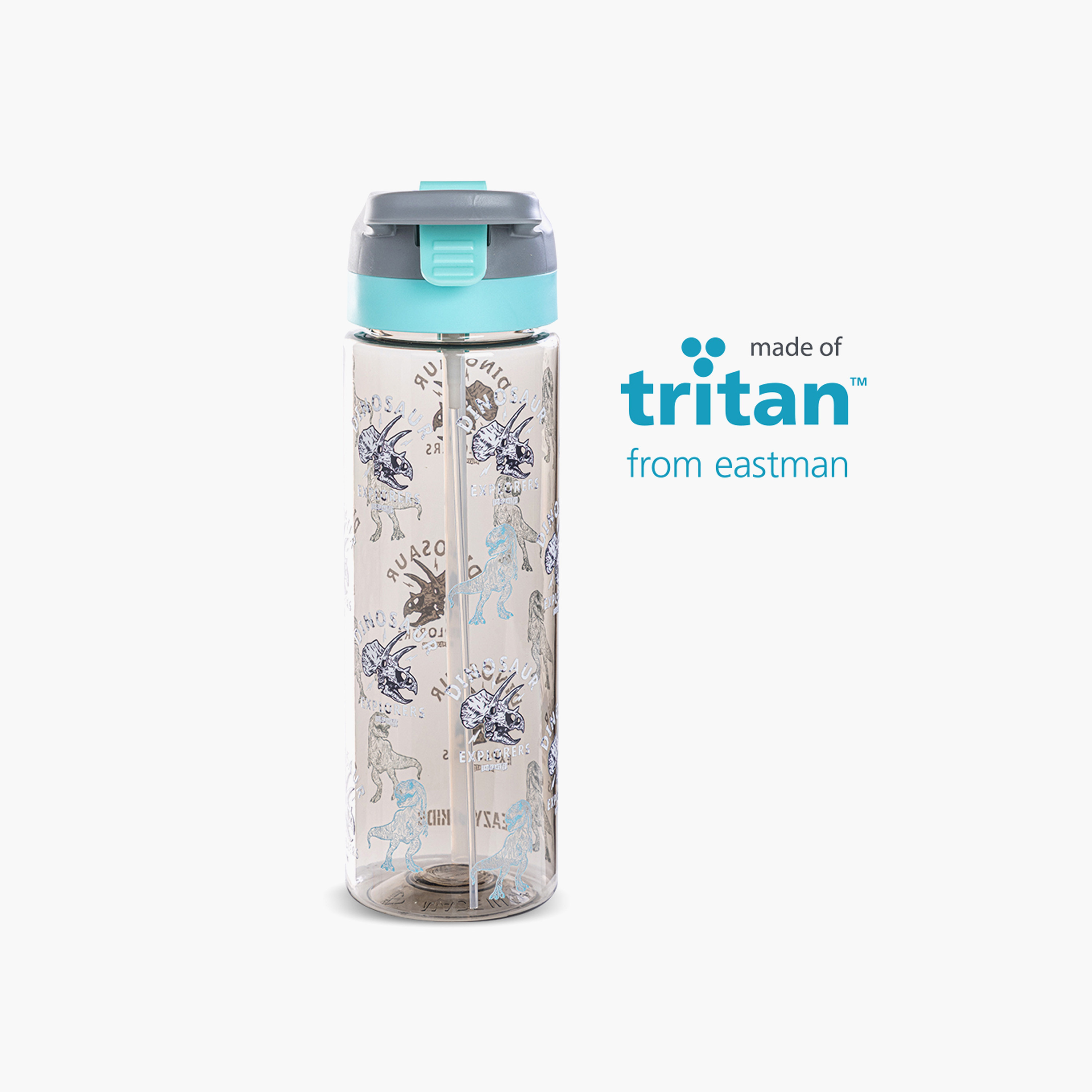Eazy Kids Dinosaur Print Sipper Water Bottle with Spray Nozzle and Handle - 750 ml-school-waterbottles-image-7