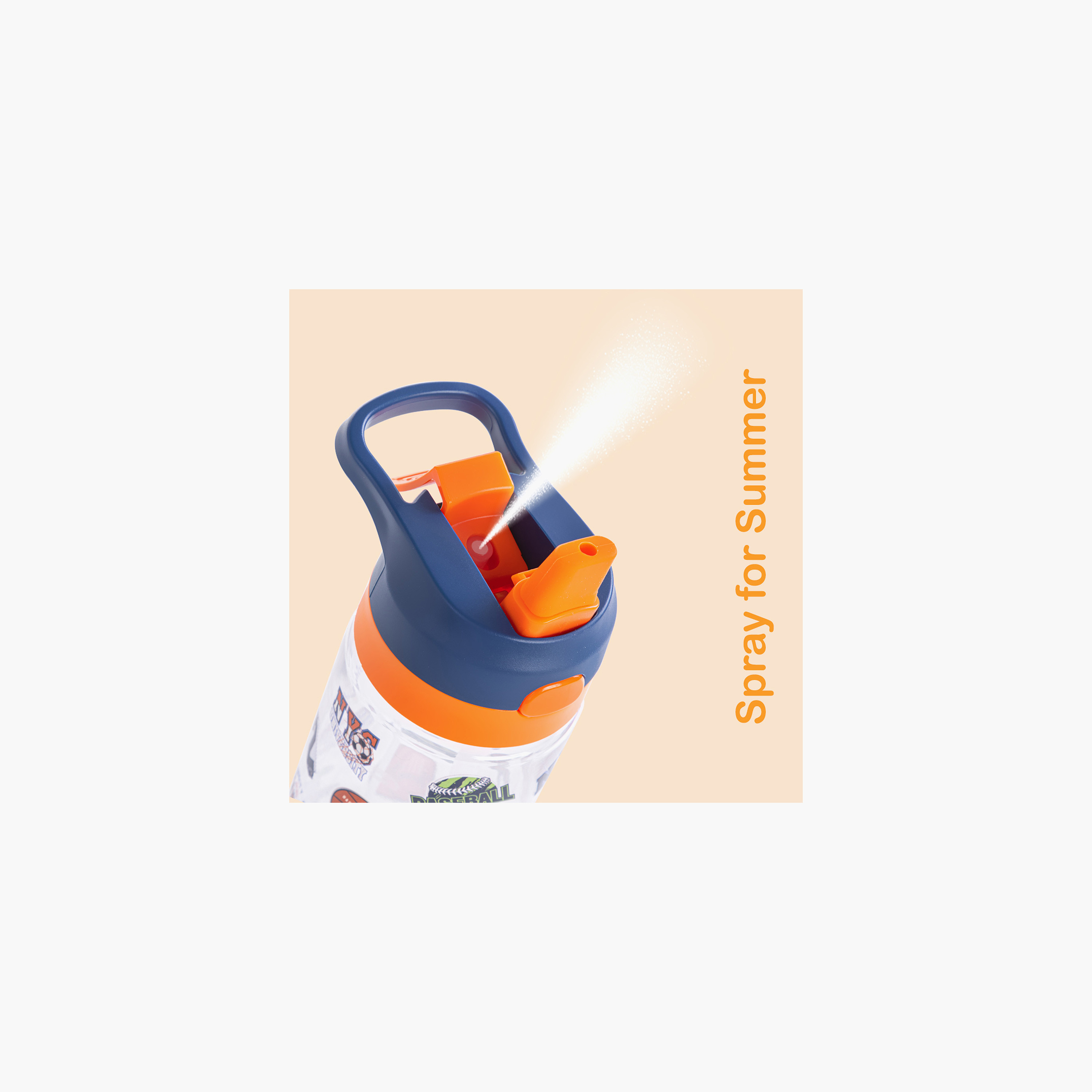 Eazy Kids Printed Sipper Water Bottle with Spray Nozzle and Handle - 750 ml-school-waterbottles-image-3