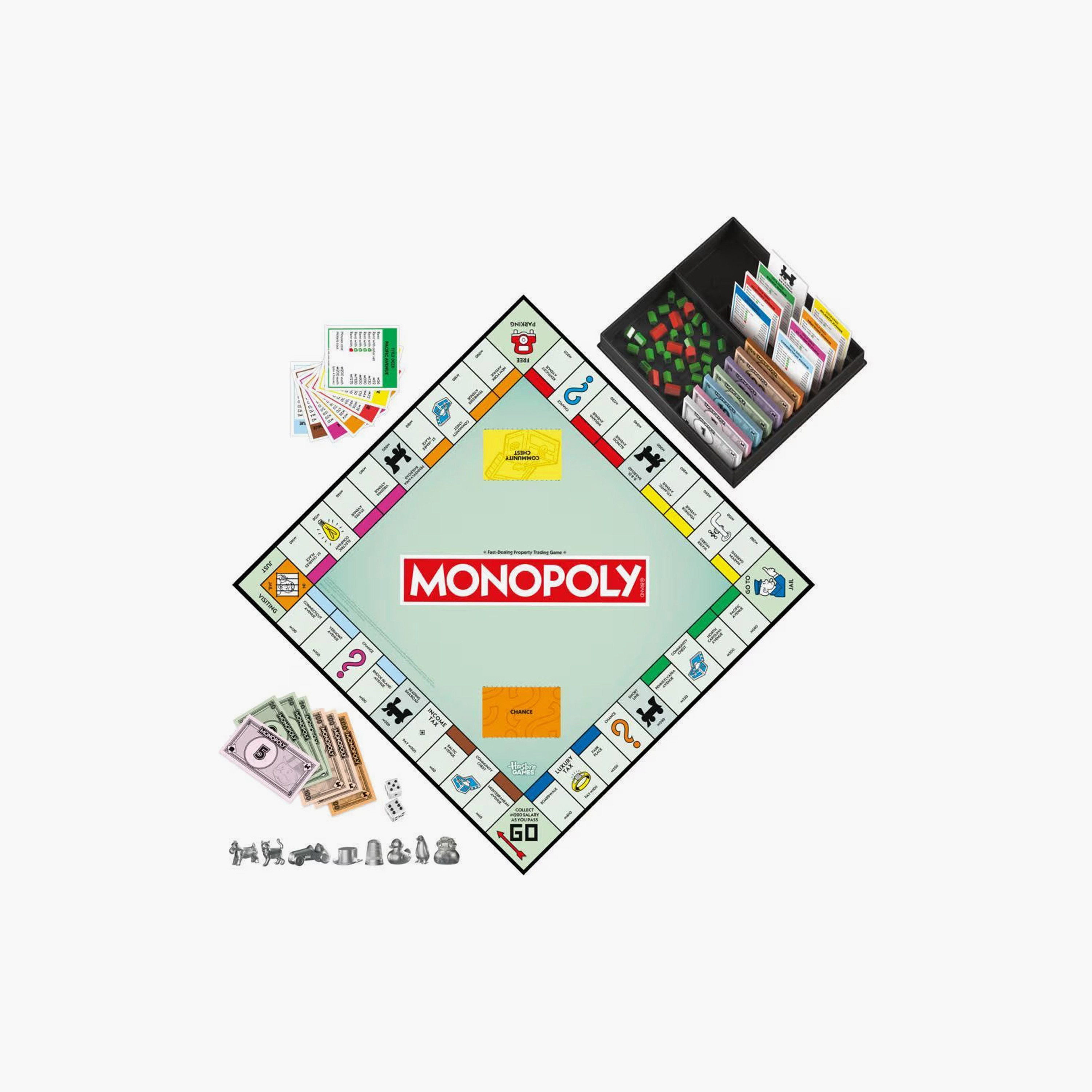 Monopoly Board Game, Classic Game with Storage Tray-toys-indoortoys-boardgames-image-1