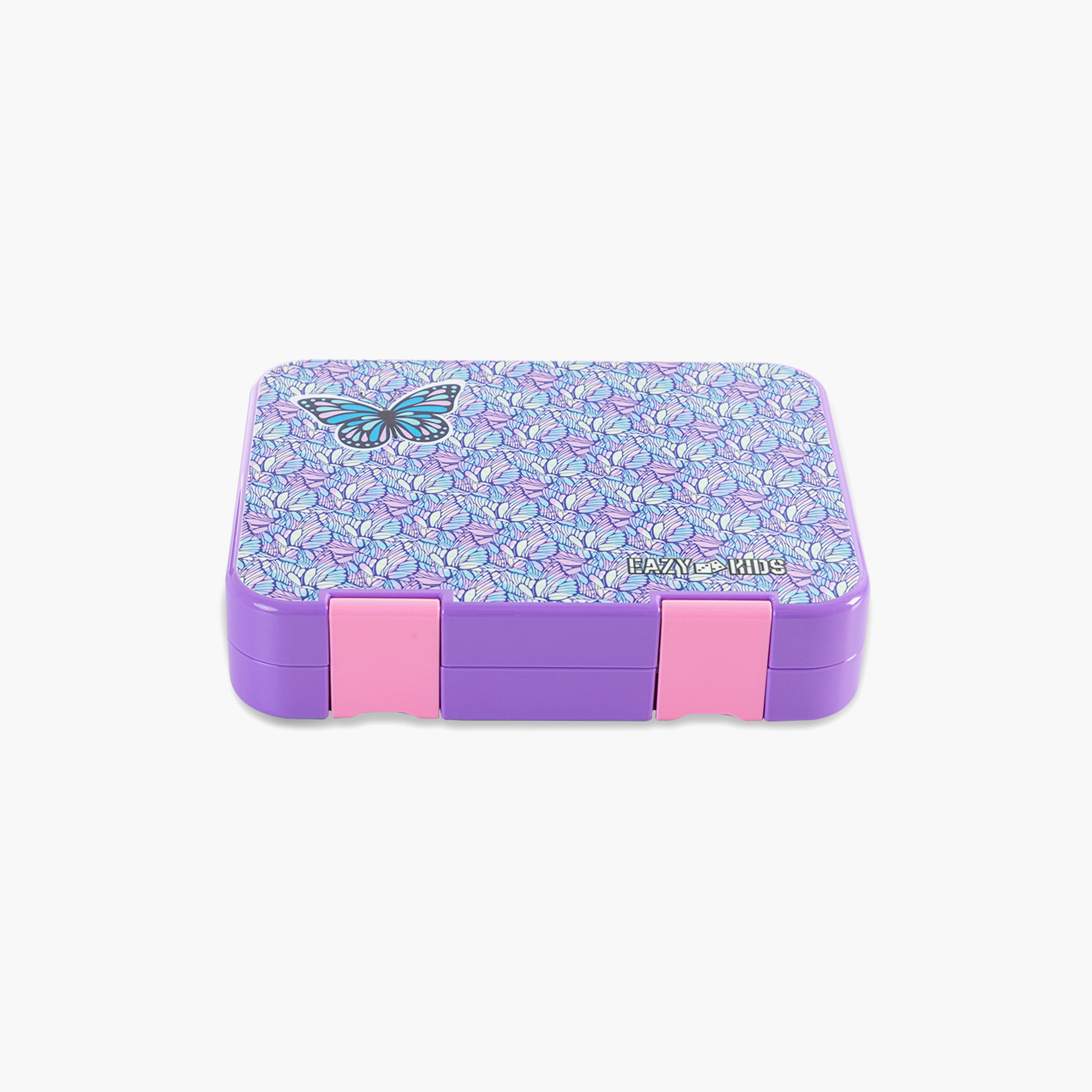 Eazy Kids 6 & 4 Convertible Bento Lunch Box with Accessories - 1160 ml - Butterfly - Purple-school-lunchessentials-lunchboxes-image-5