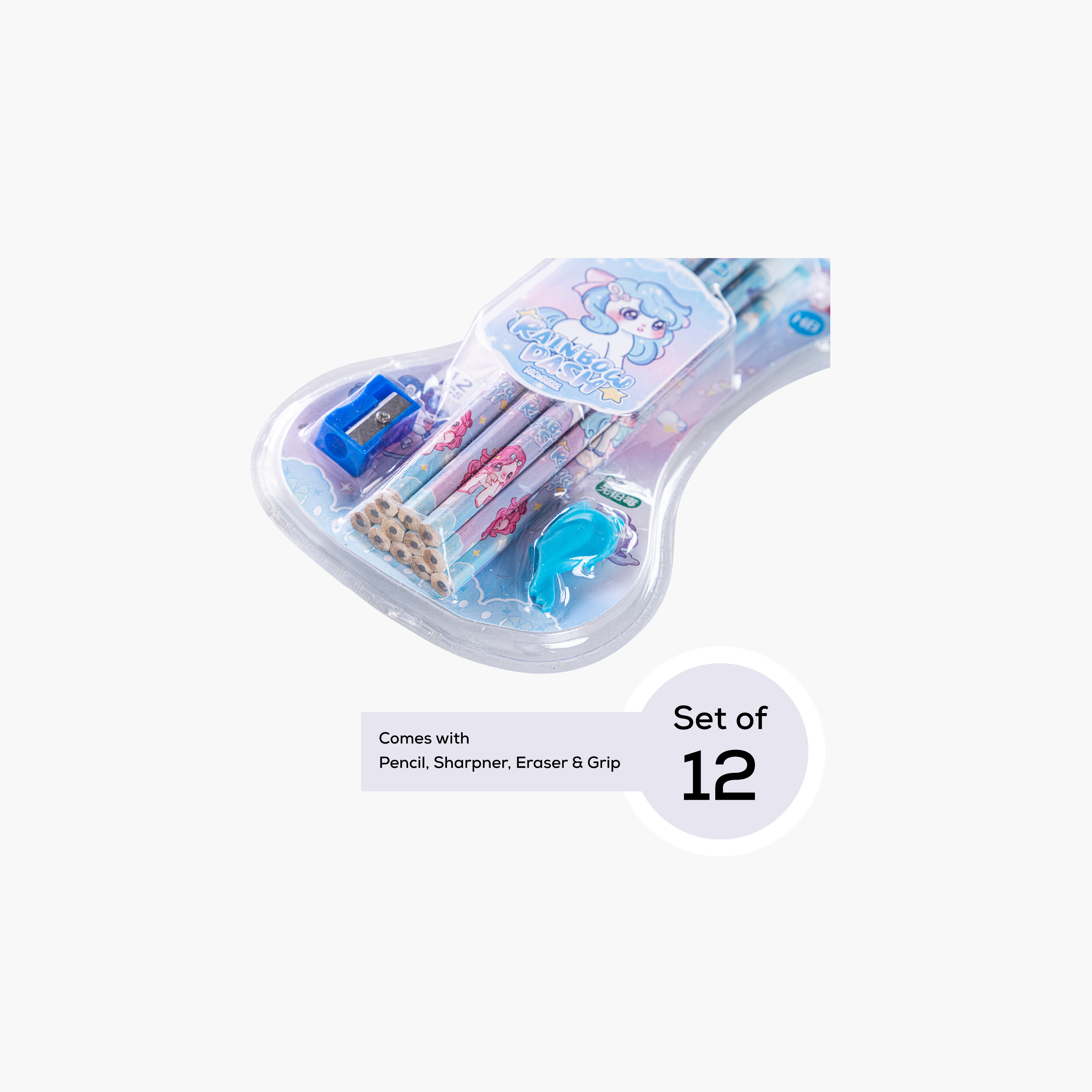 أقلام رصاص HB من إيزي كيدز، 12 قطعة مع ممحاة-school-stationery-pensandpencils-image-7