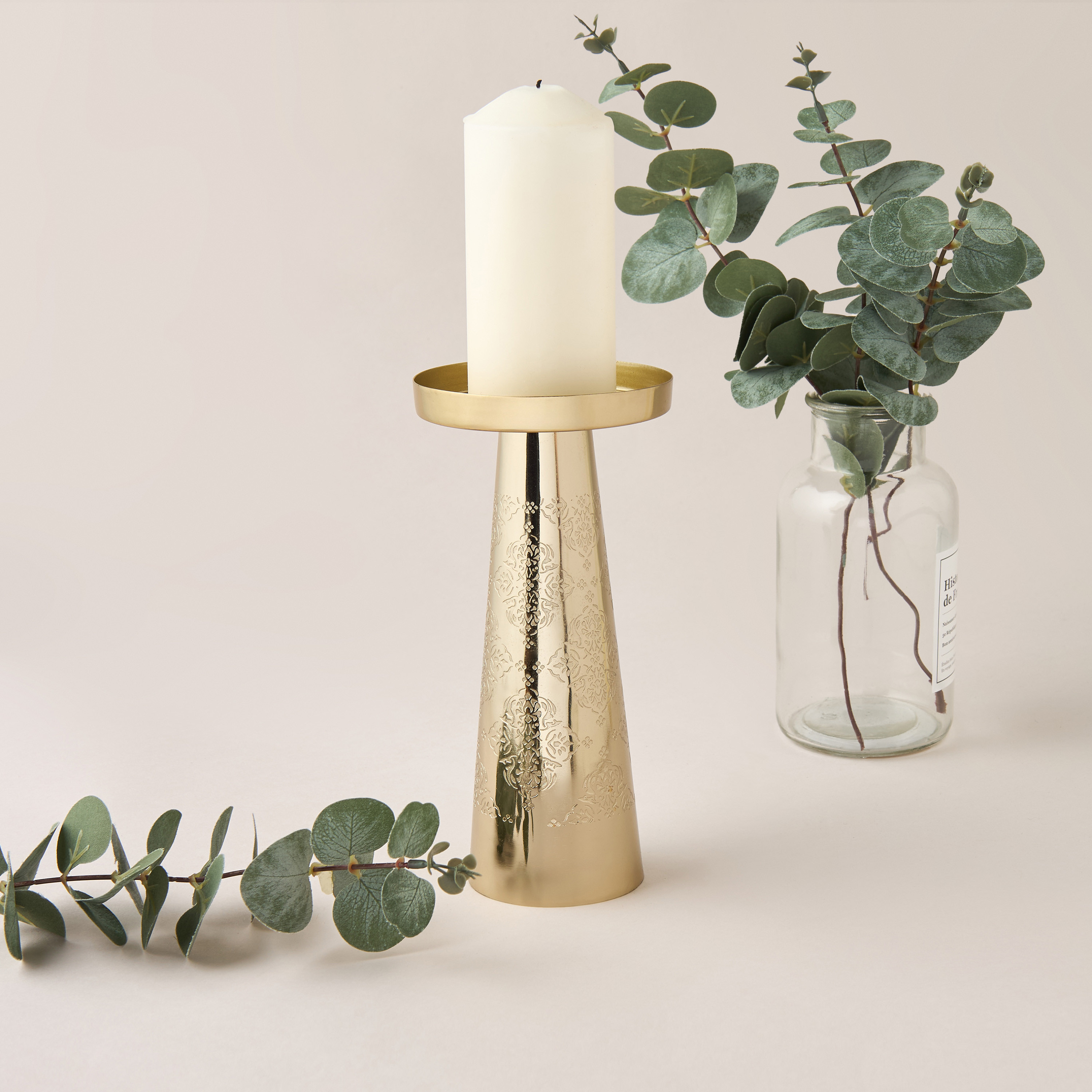 Arabic Design Pillar Candleholder - 21 cm-household-decor-candleholdersandlanterns-image-2