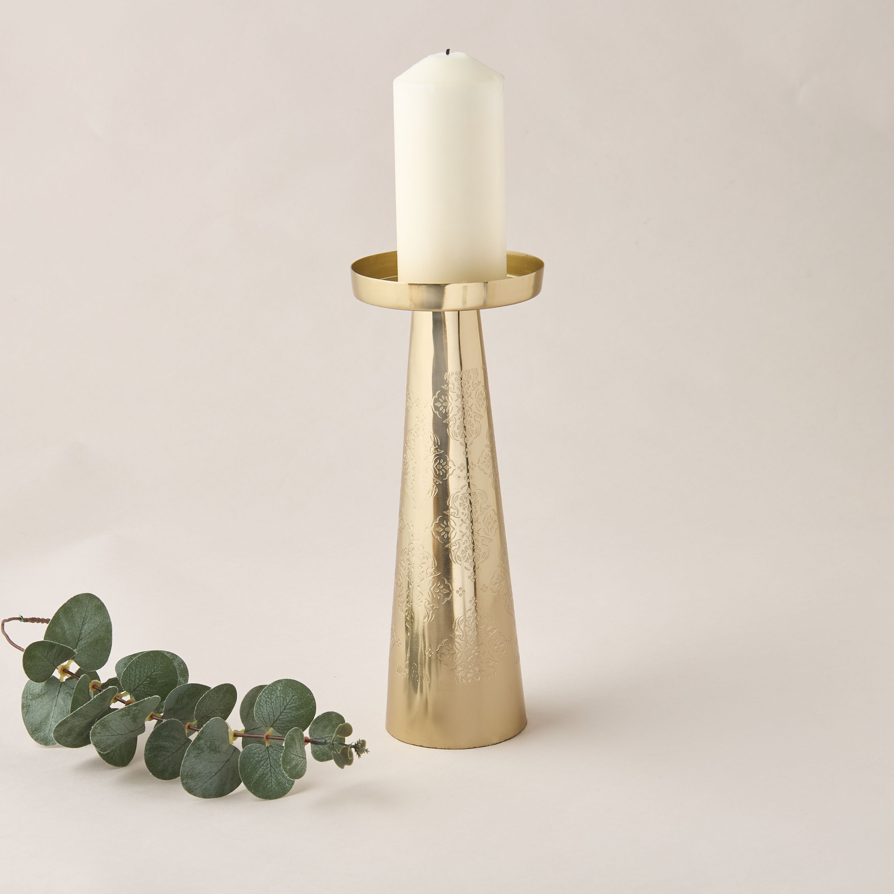 Arabic Design Pillar Candleholder - 26 cm-household-decor-candleholdersandlanterns-image-1
