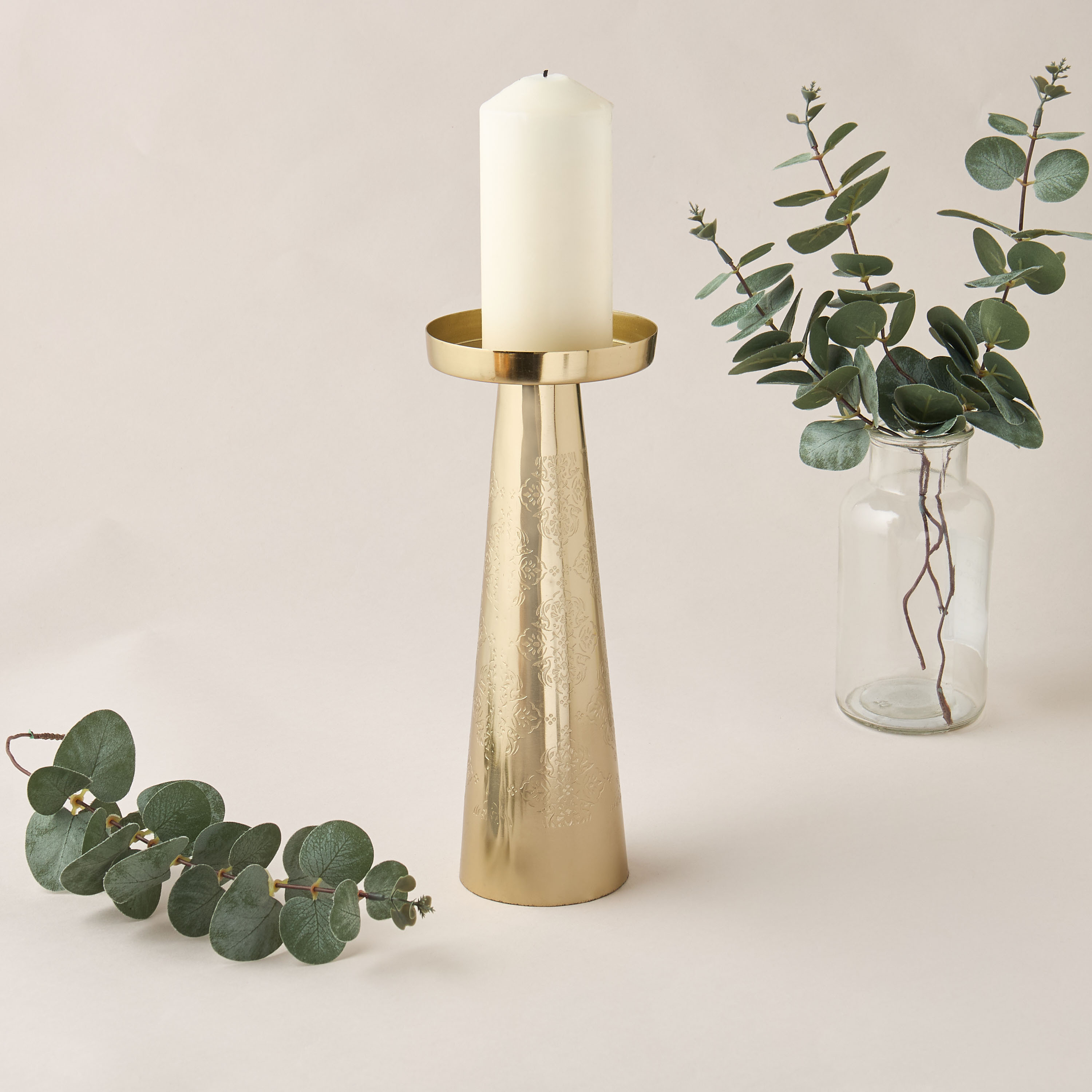 Arabic Design Pillar Candleholder - 26 cm-household-decor-candleholdersandlanterns-image-2