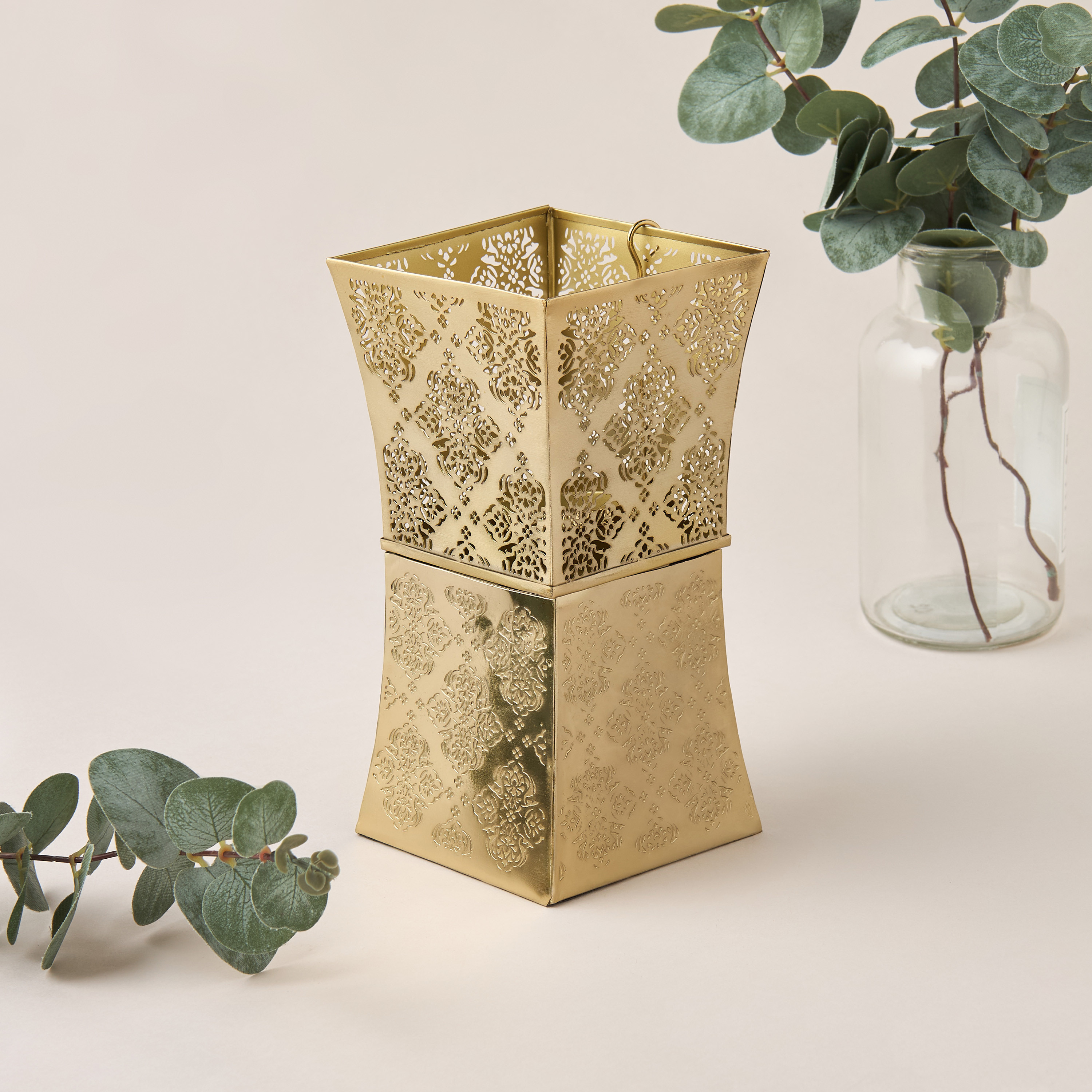 Arabic Design Metallic Incense Burner - 10x10x20 cm-household-homefragrance-burners-image-2