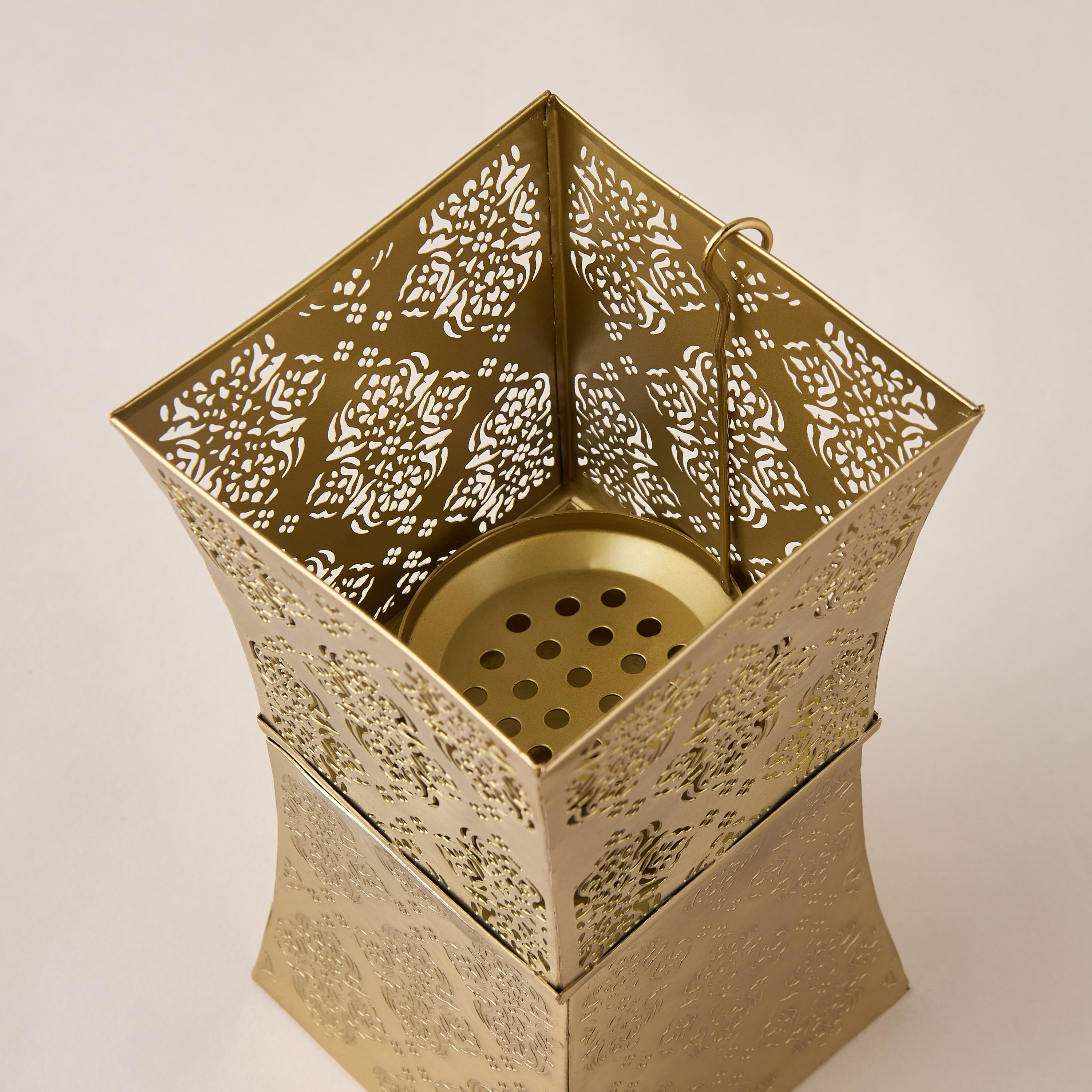 Arabic Design Metallic Incense Burner - 10x10x20 cm-household-homefragrance-burners-image-4