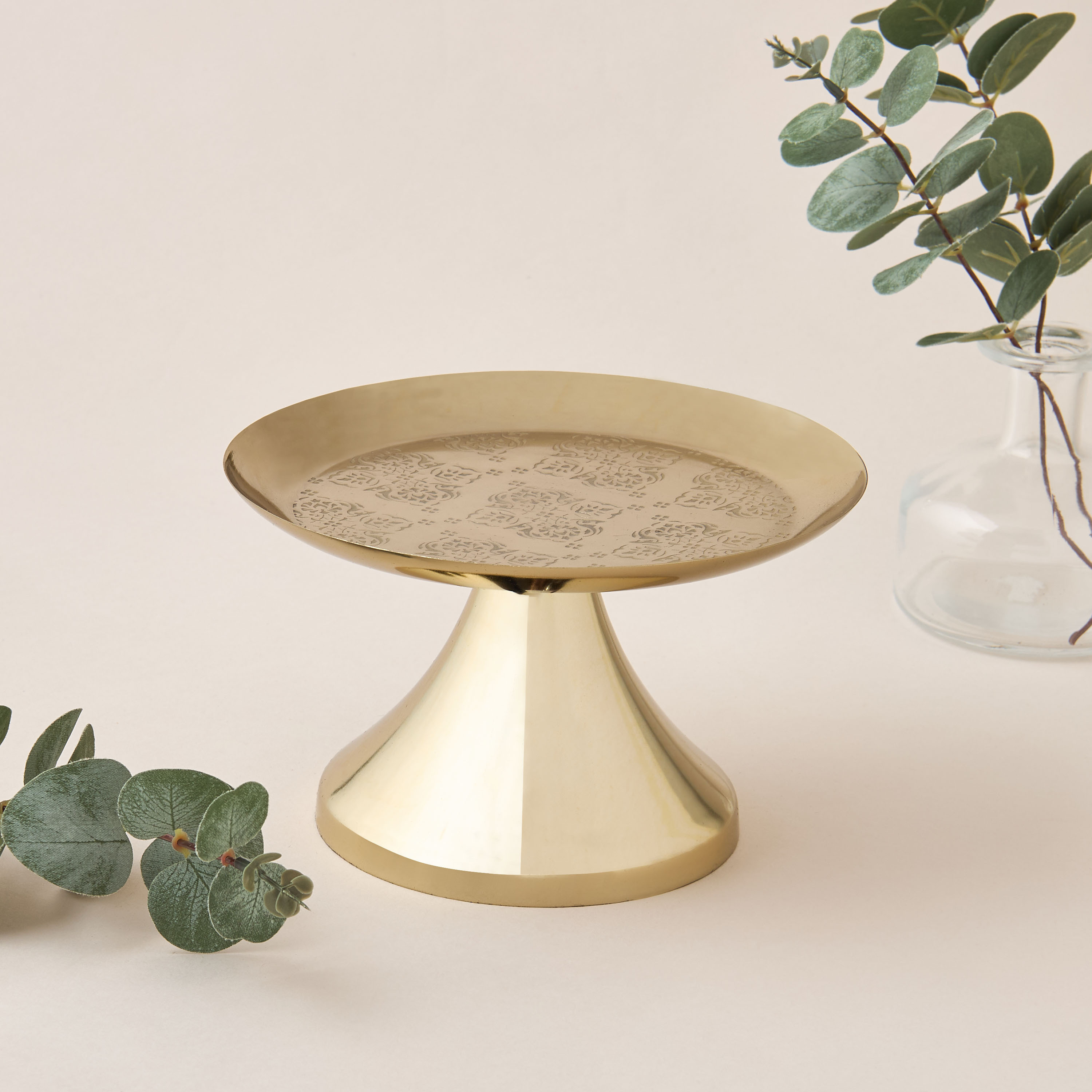 Arabic Embossed Metal Cake Stand - 20 cms-household-dining-serveware-cakestands-image-2