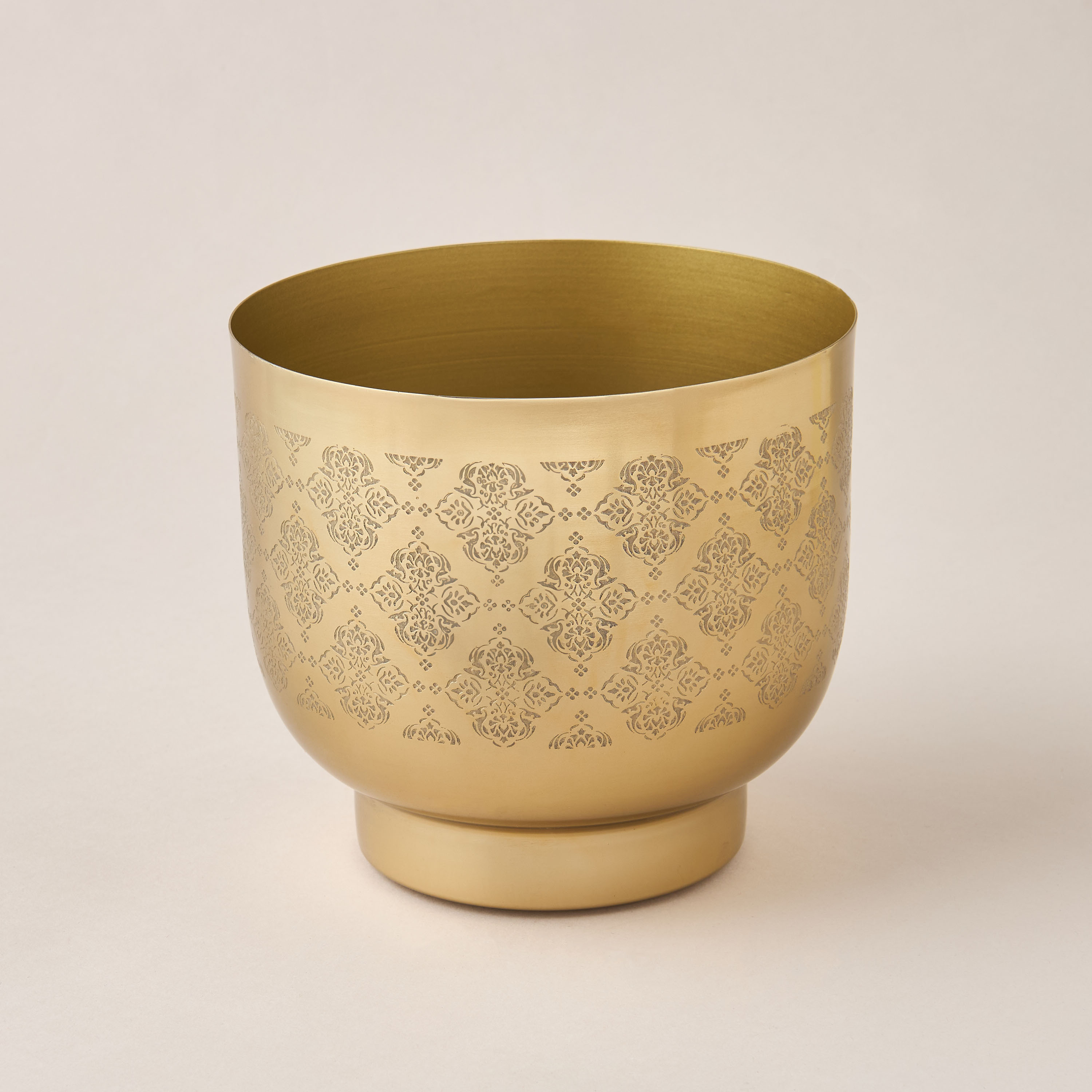 Arabic Design Metallic Planter - 15 cms-household-gardenandoutdoor-potsandplanters-image-1