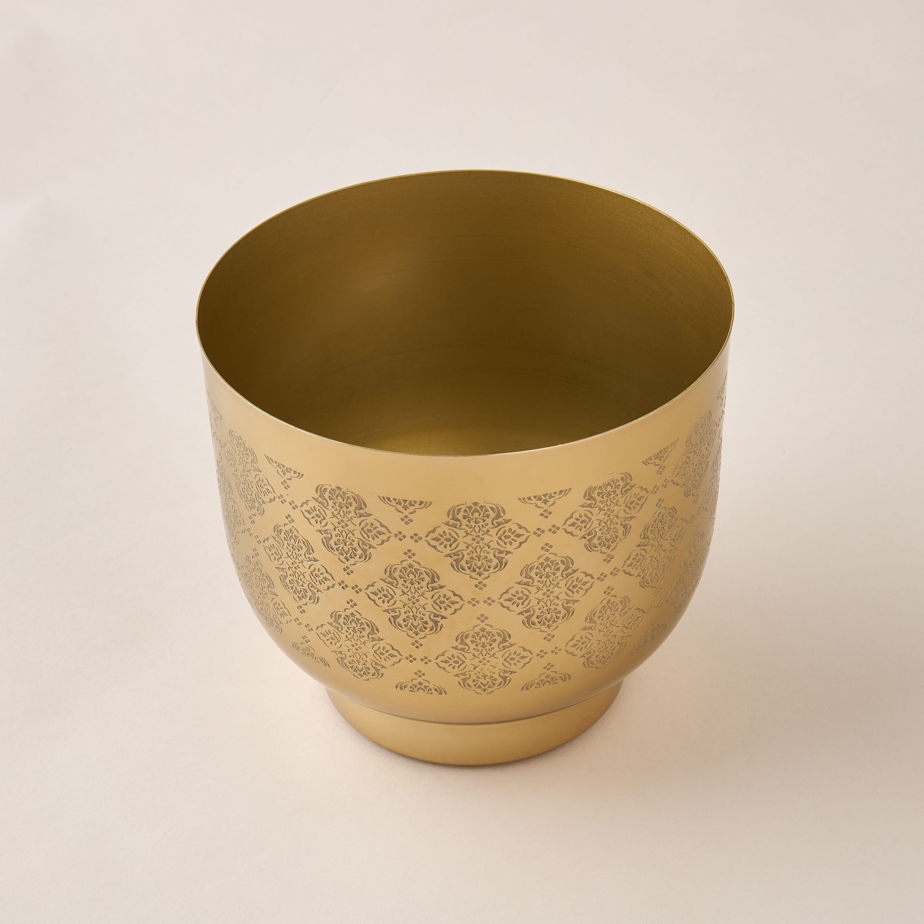 Arabic Design Metallic Planter - 15 cms-household-gardenandoutdoor-potsandplanters-image-3