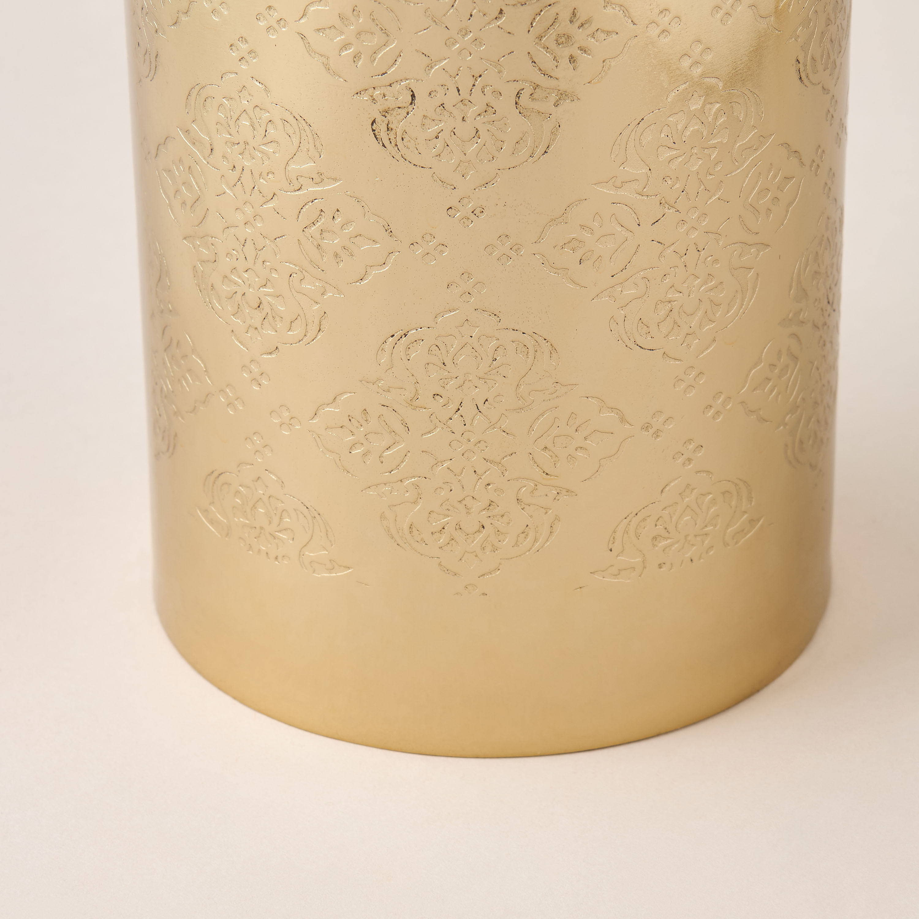 Embossed Metal Vase - 13x13x24 cms-household-decor-vasesandbowls-image-5