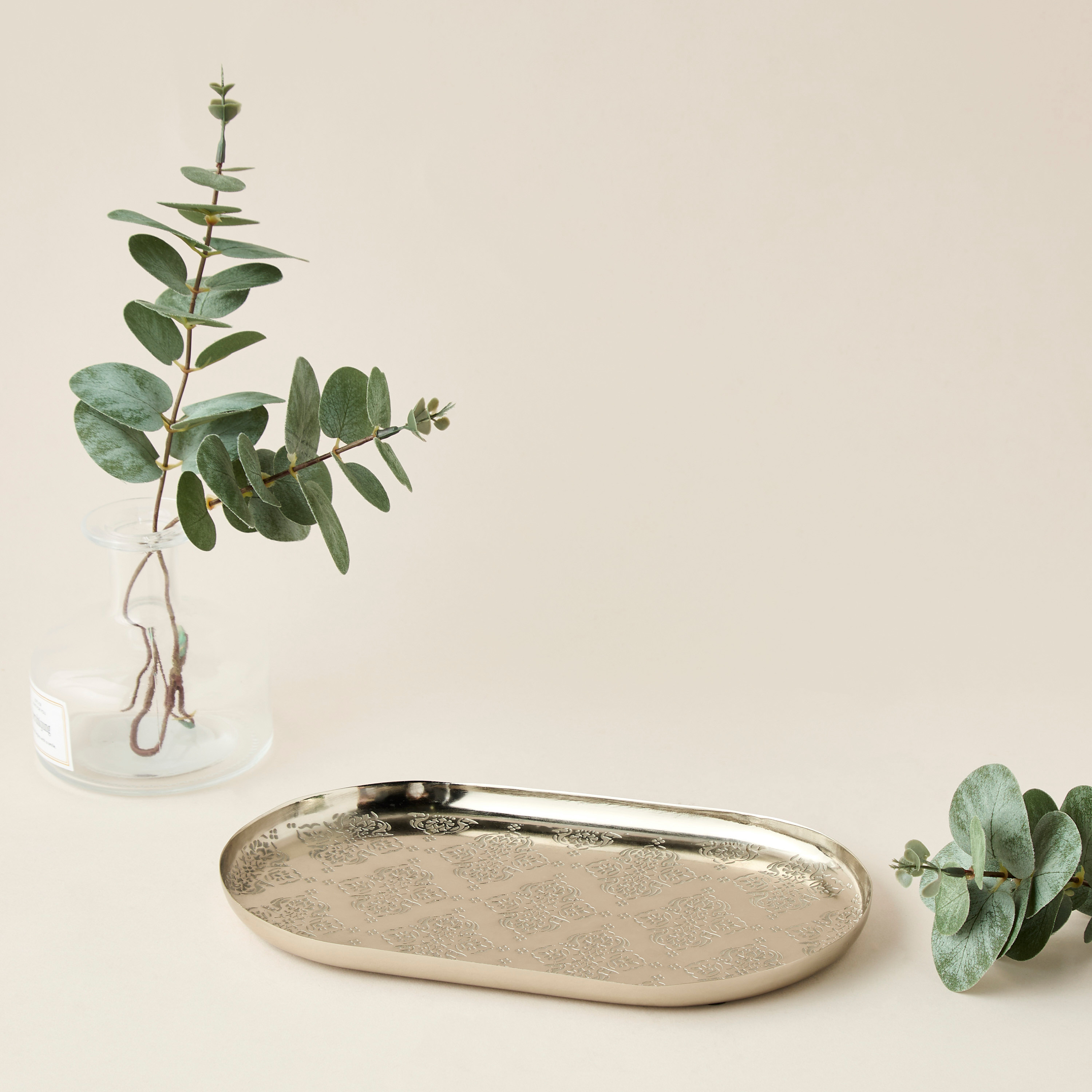 Embossed Metal Serving Tray - 25x16x2 cms-household-dining-serveware-servingtrays-image-2