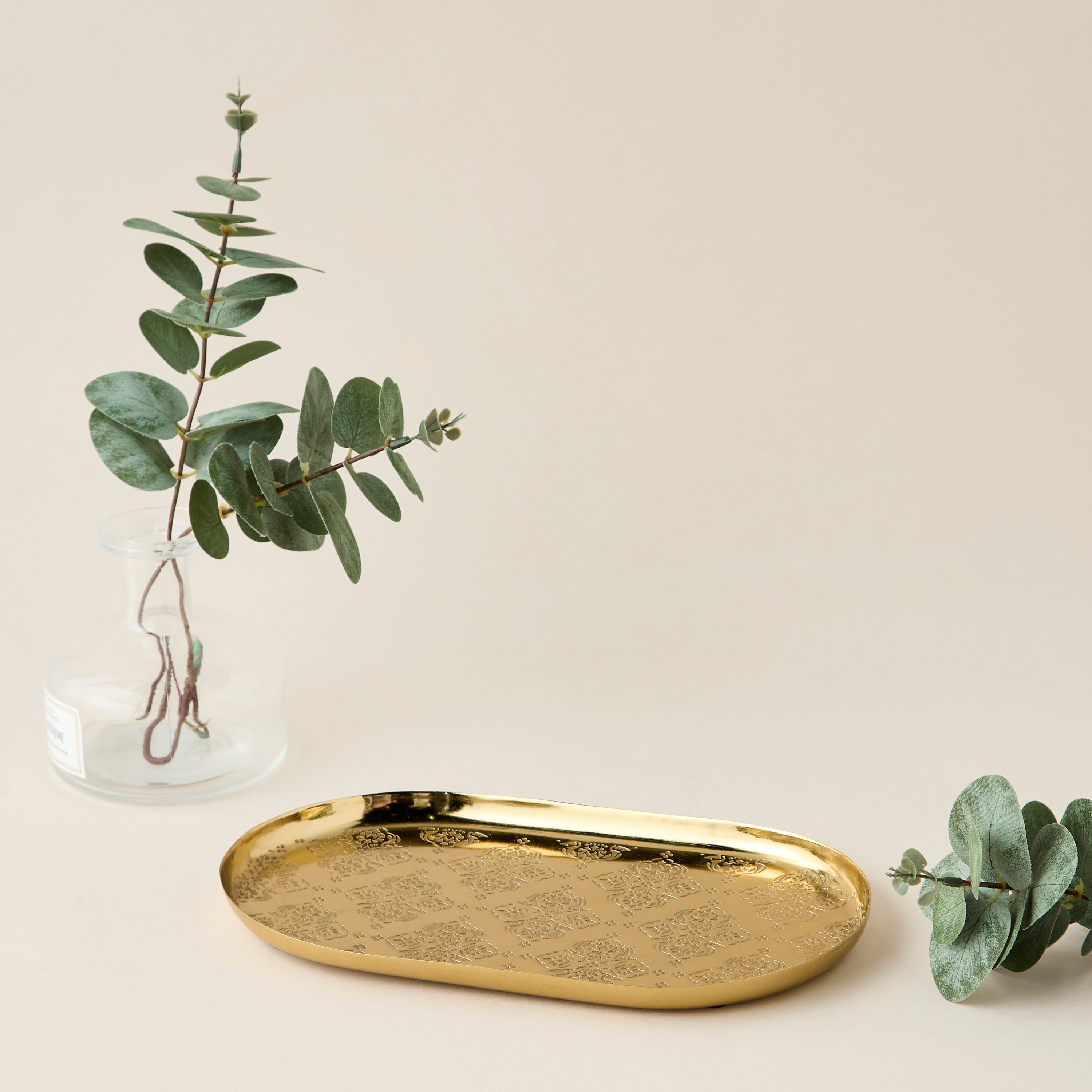 Embossed Metal Serving Tray - 25x16x2 cms-household-dining-serveware-servingtrays-image-2