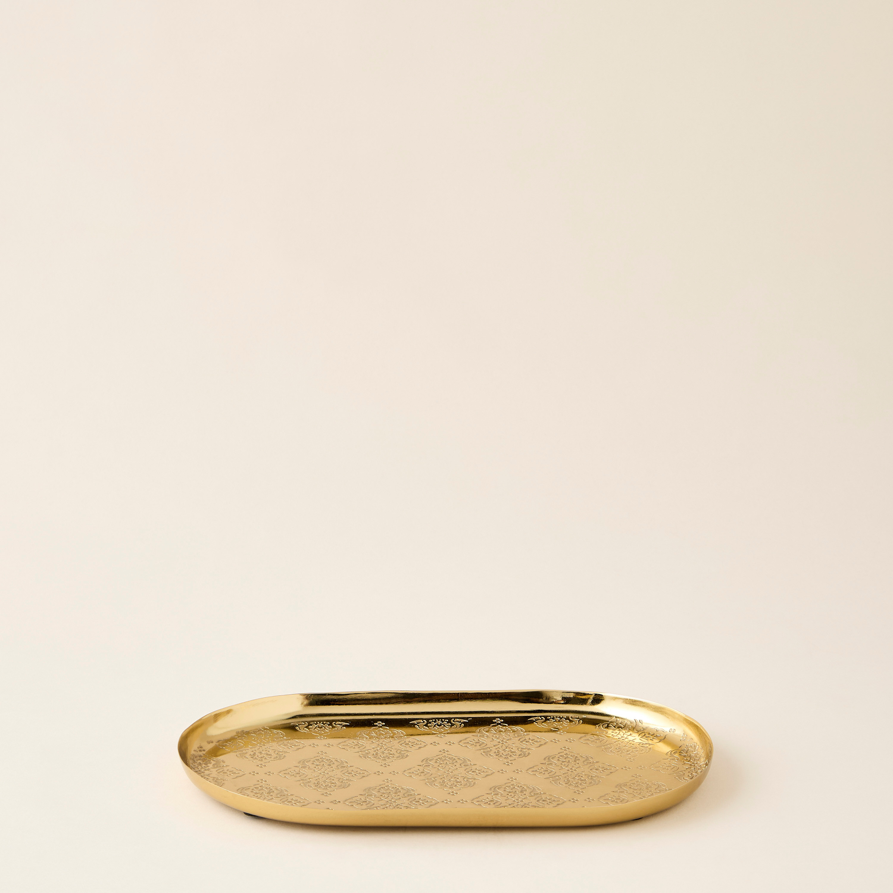 Embossed Metal Serving Tray - 25x16x2 cms-household-dining-serveware-servingtrays-image-4