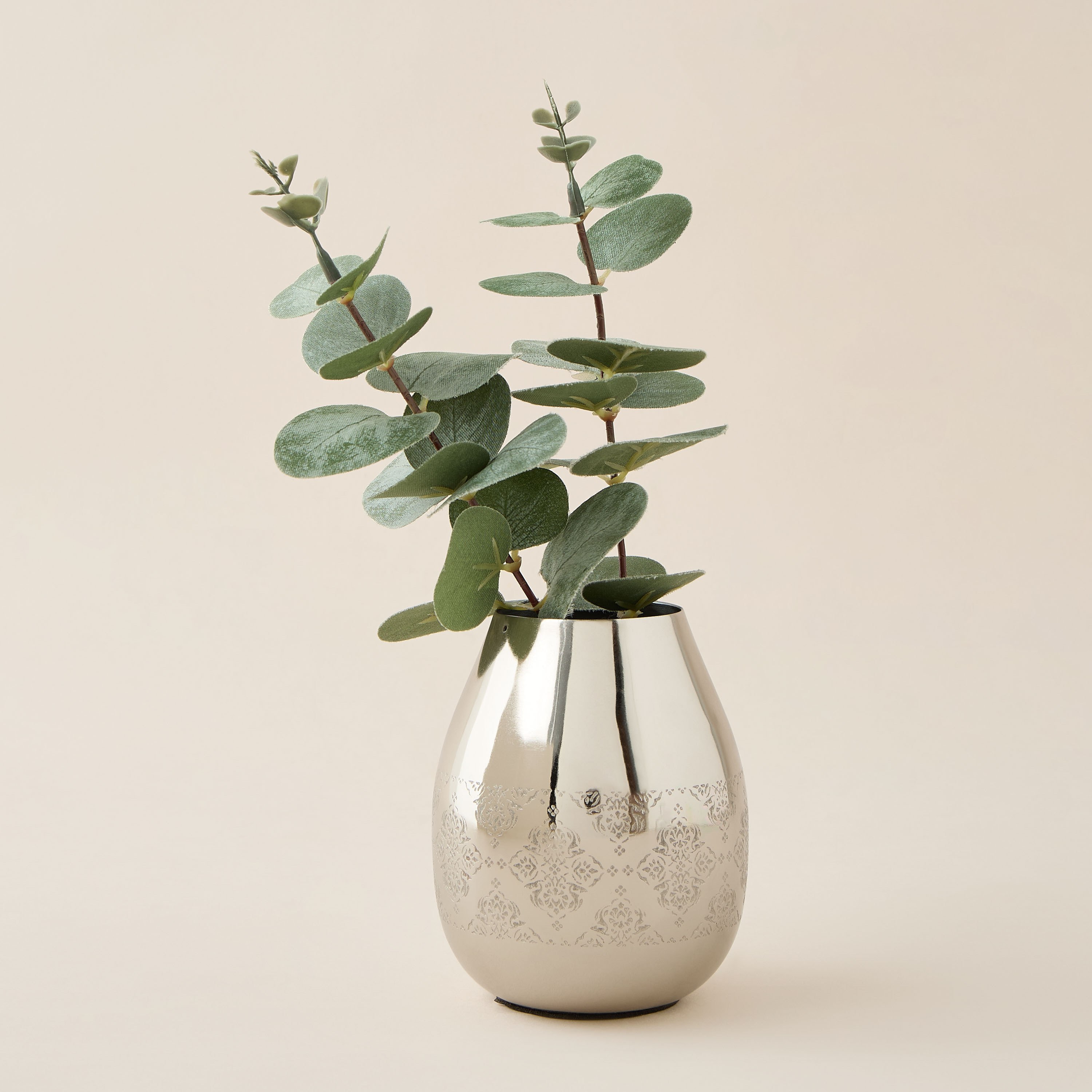 Floral Etched Vase - 10 cms-household-decor-vasesandbowls-image-3