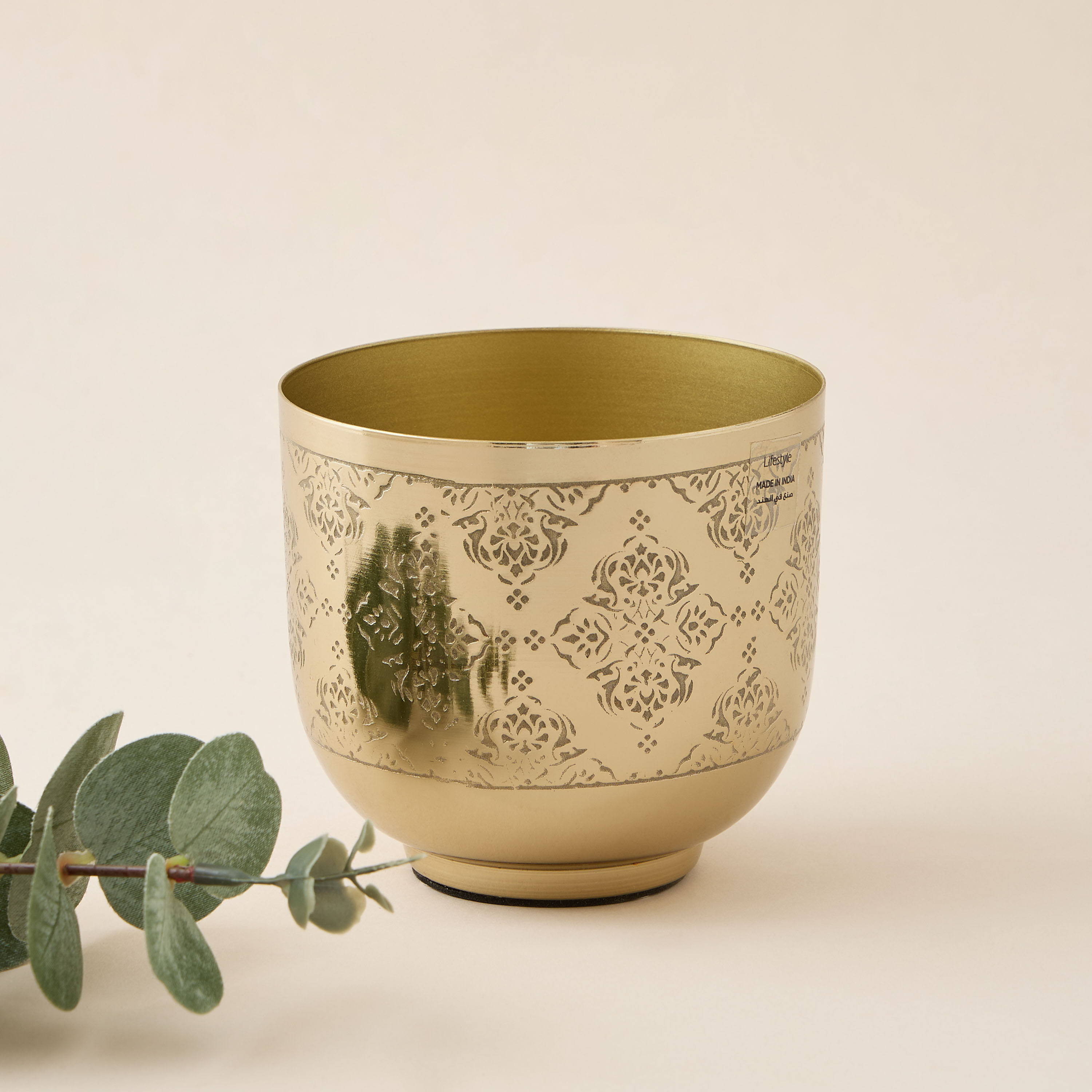 Floral Etched Votive Candleholder-household-decor-candleholdersandlanterns-image-1