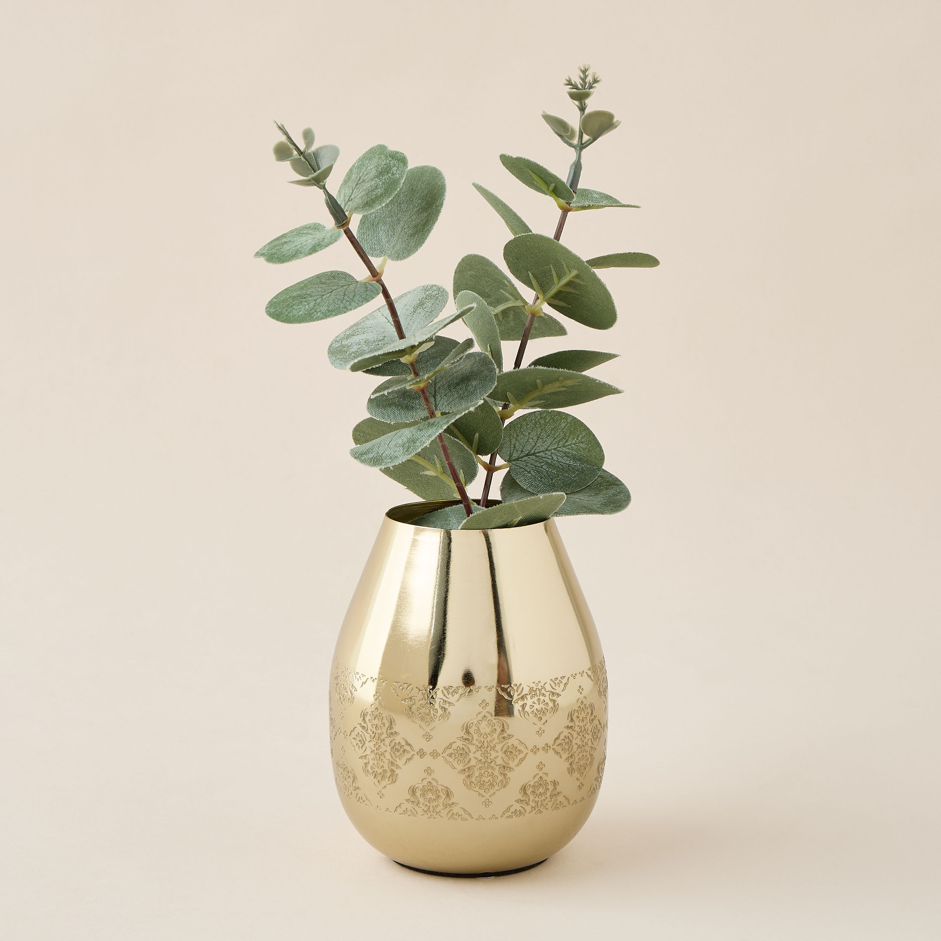 Floral Etched Metal Vase - 10 cms-household-decor-vasesandbowls-image-2