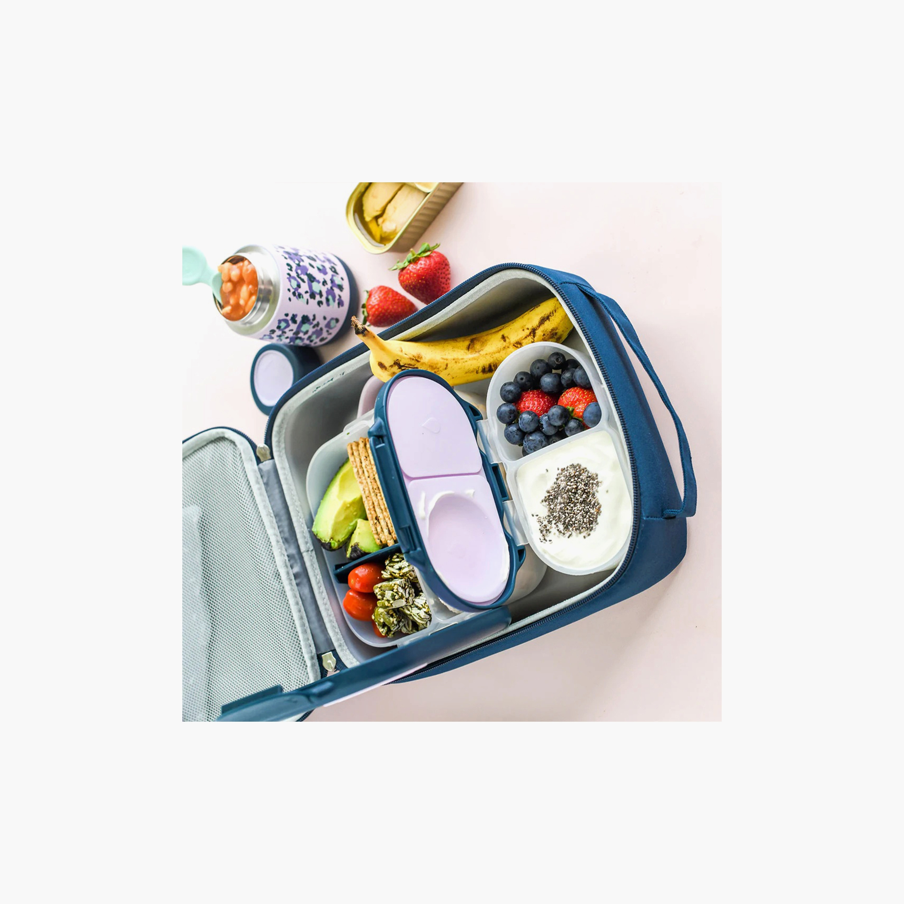 صندوق وجبات خفيفة خالي من مادة BPA قسمين من بي.بوكس-school-lunchessentials-lunchboxes-image-13